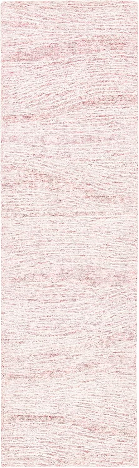 image:imageSAFAVIEH Metro Collection 8 x 10 NaturalIvory MET995A Handmade Premium Wool Living Room Dining Bedroom Area RugPinkIvory