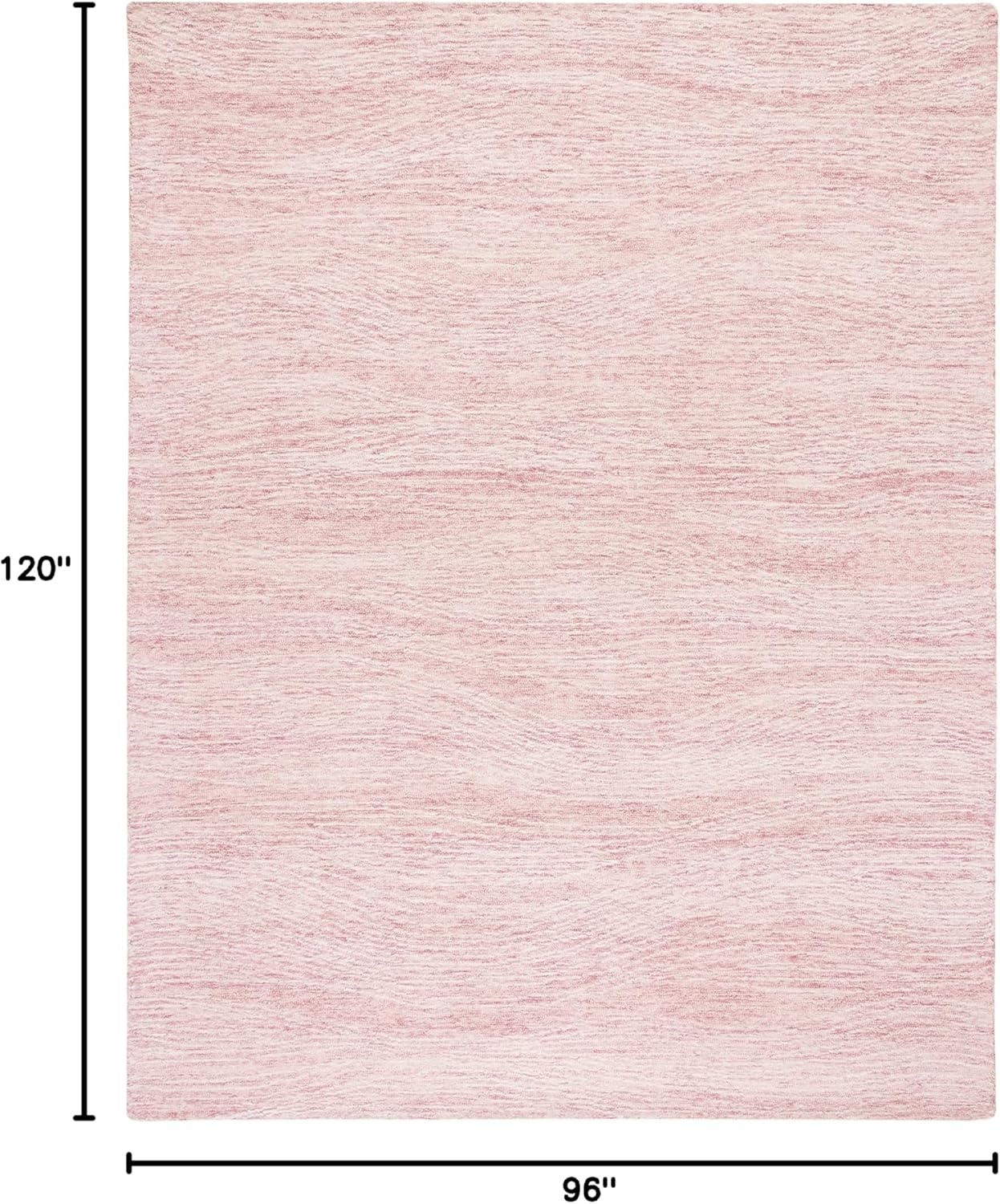 image:imageSAFAVIEH Metro Collection 8 x 10 NaturalIvory MET995A Handmade Premium Wool Living Room Dining Bedroom Area RugPinkIvory