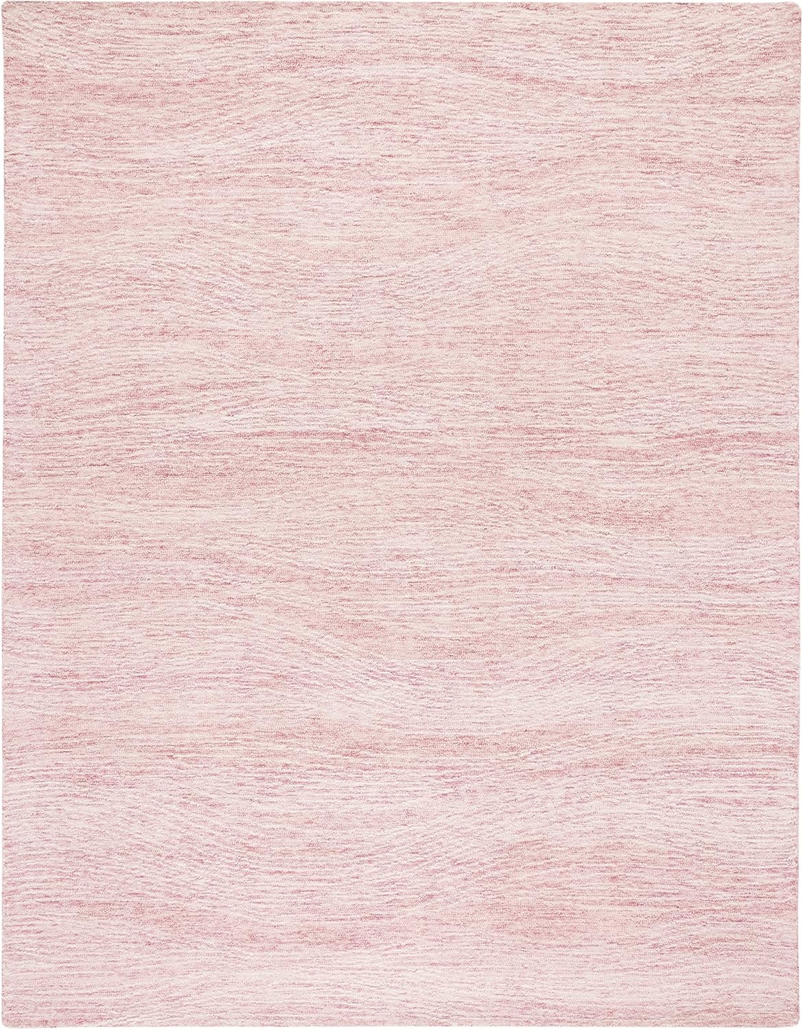 image:imageSAFAVIEH Metro Collection 8 x 10 NaturalIvory MET995A Handmade Premium Wool Living Room Dining Bedroom Area RugPinkIvory