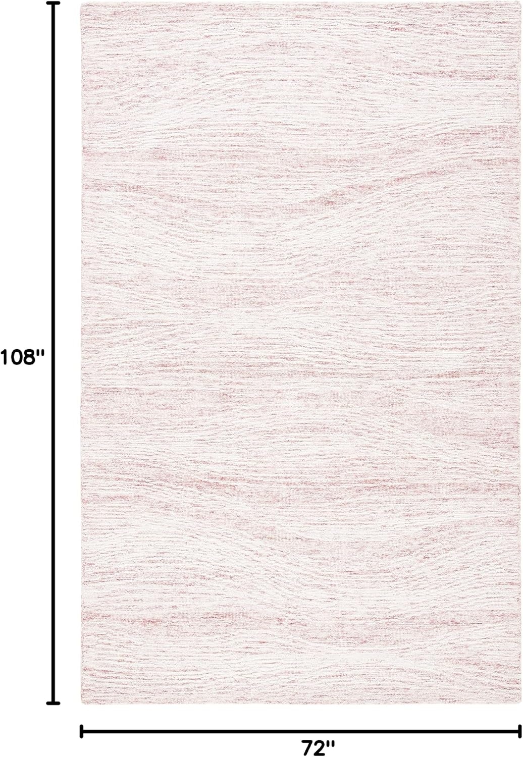 image:imageSAFAVIEH Metro Collection 8 x 10 NaturalIvory MET995A Handmade Premium Wool Living Room Dining Bedroom Area RugPinkIvory