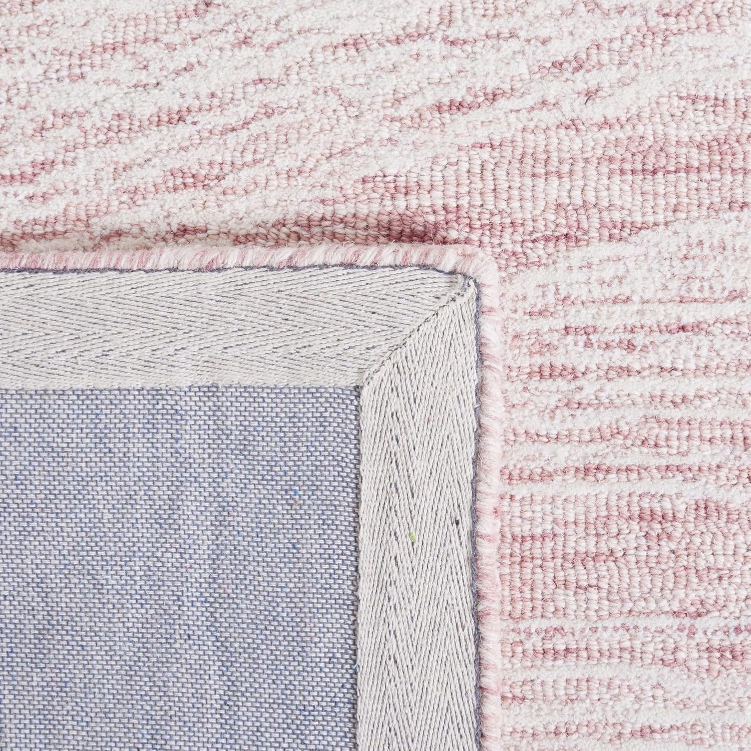 image:imageSAFAVIEH Metro Collection 8 x 10 NaturalIvory MET995A Handmade Premium Wool Living Room Dining Bedroom Area RugPinkIvory