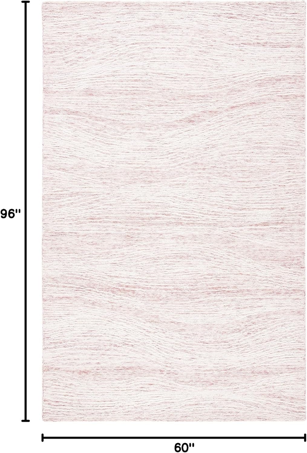 image:imageSAFAVIEH Metro Collection 8 x 10 NaturalIvory MET995A Handmade Premium Wool Living Room Dining Bedroom Area RugPinkIvory