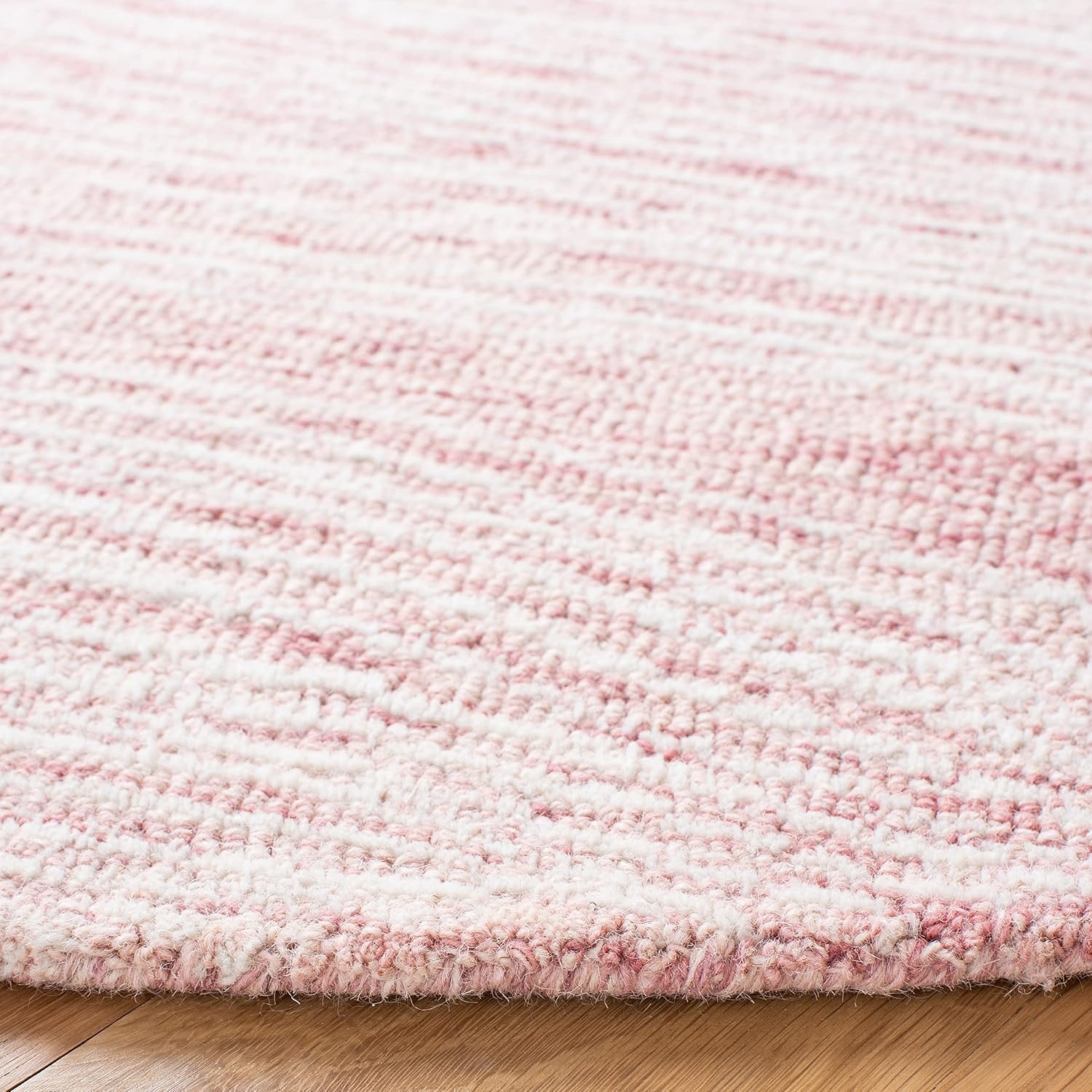 image:imageSAFAVIEH Metro Collection 8 x 10 NaturalIvory MET995A Handmade Premium Wool Living Room Dining Bedroom Area RugPinkIvory