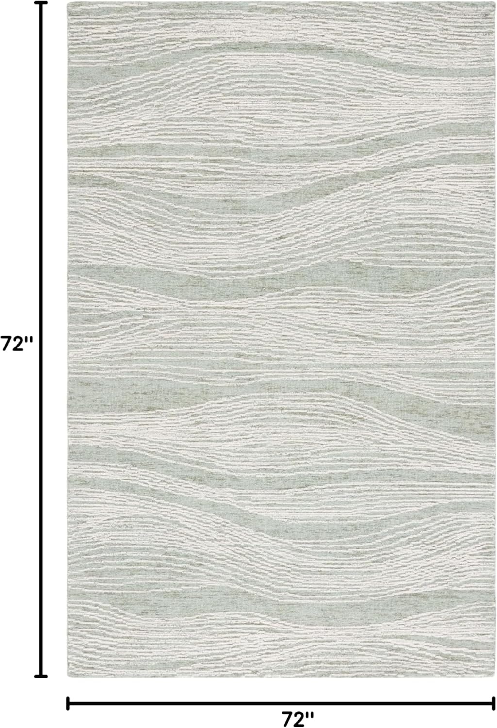 image:imageSAFAVIEH Metro Collection 8 x 10 NaturalIvory MET995A Handmade Premium Wool Living Room Dining Bedroom Area RugSageIvory