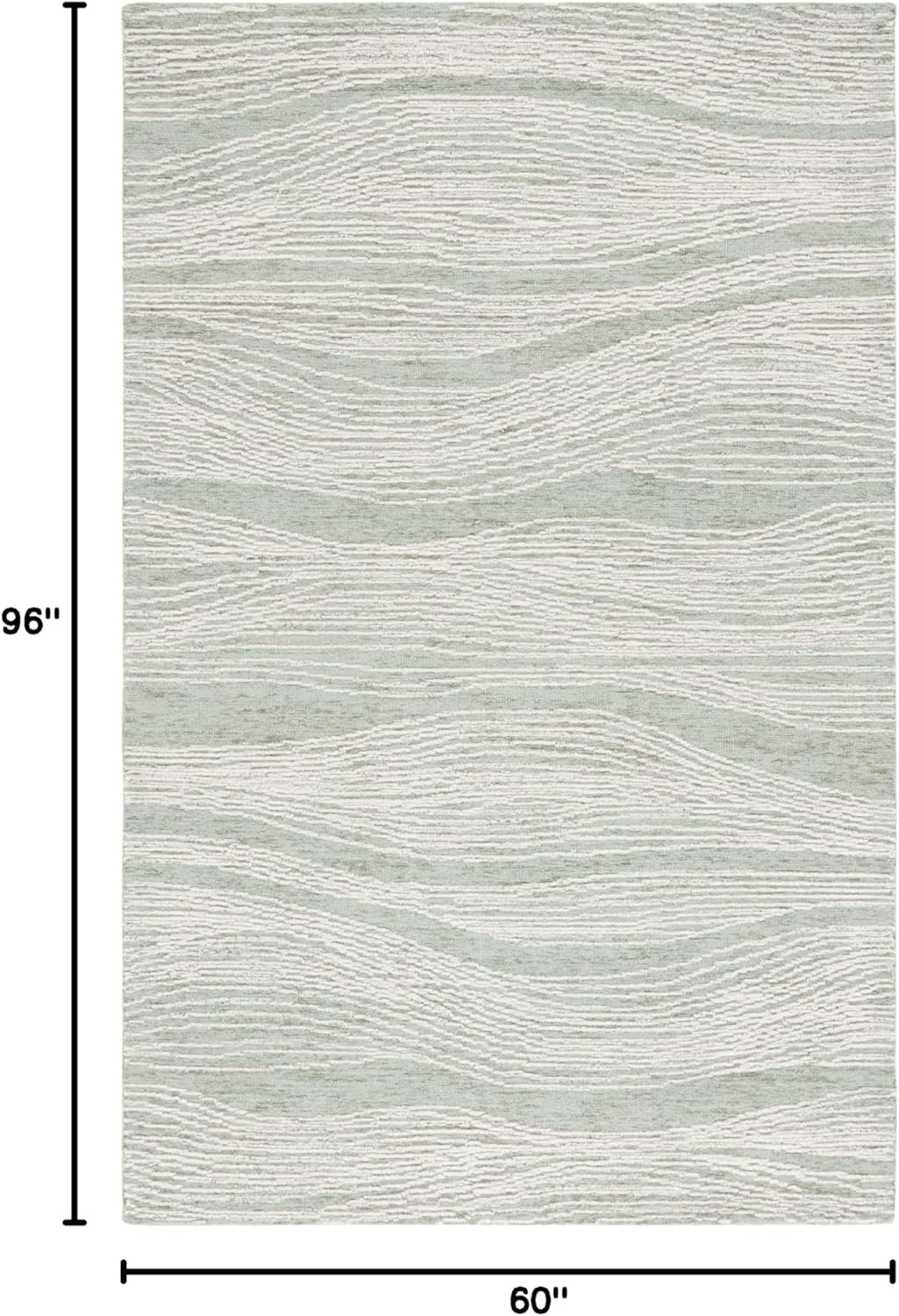 image:imageSAFAVIEH Metro Collection 8 x 10 NaturalIvory MET995A Handmade Premium Wool Living Room Dining Bedroom Area RugSageIvory