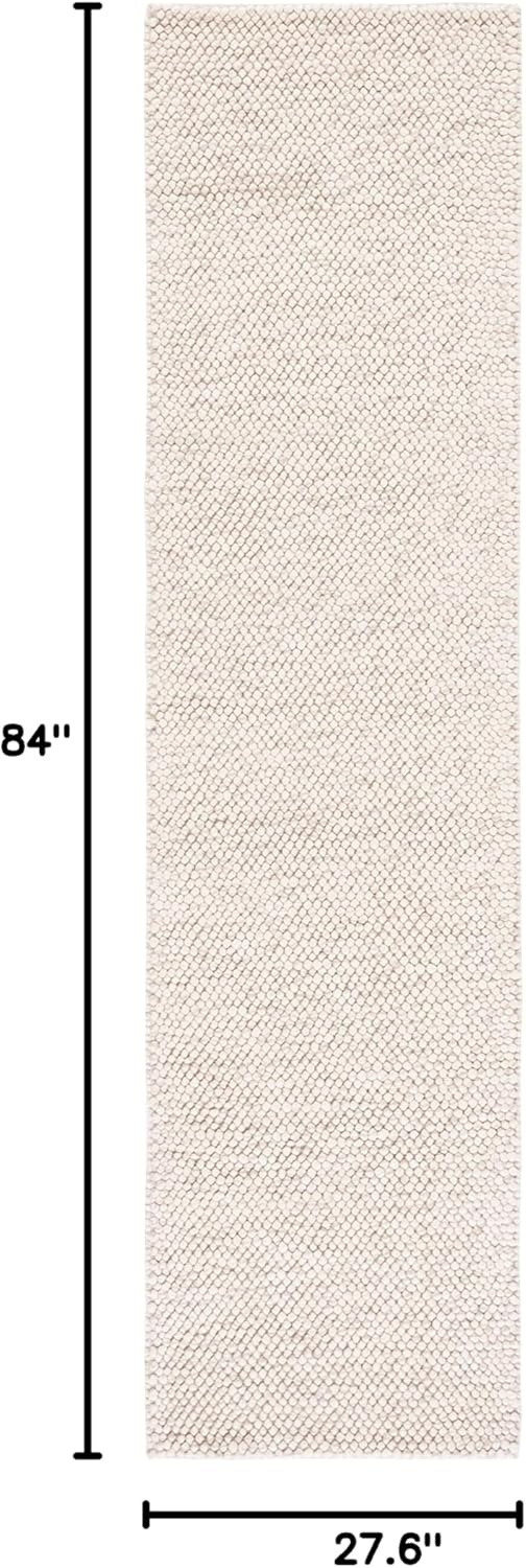 image:imageSAFAVIEH Natura Collection Area Rug 8 Square Beige amp Ivory Handmade Wool Blend Textured Design Ideal for Living Room Bedroom Dining Space NAT425BBeigeIvory