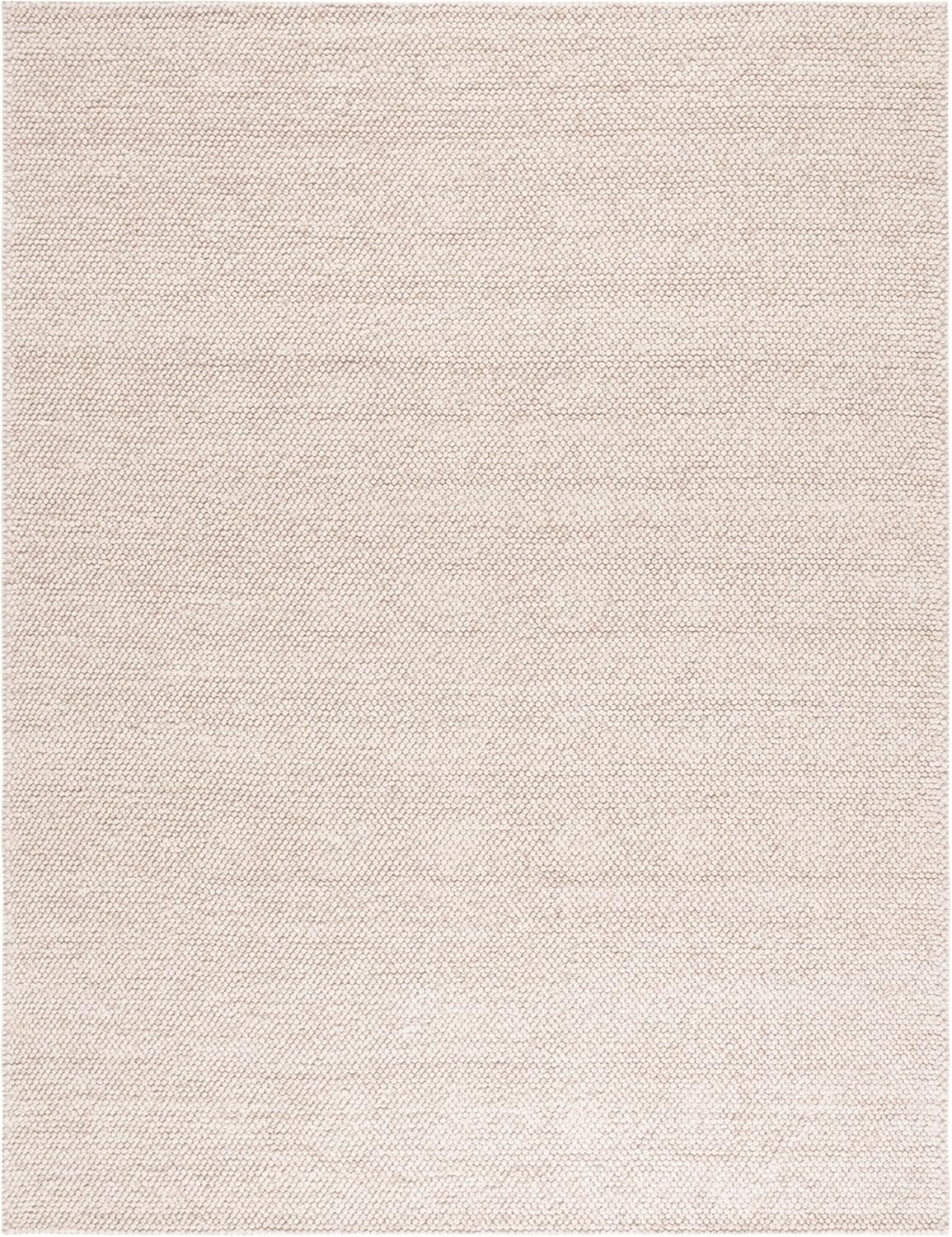 image:imageSAFAVIEH Natura Collection Area Rug 8 Square Beige amp Ivory Handmade Wool Blend Textured Design Ideal for Living Room Bedroom Dining Space NAT425BBeigeIvory