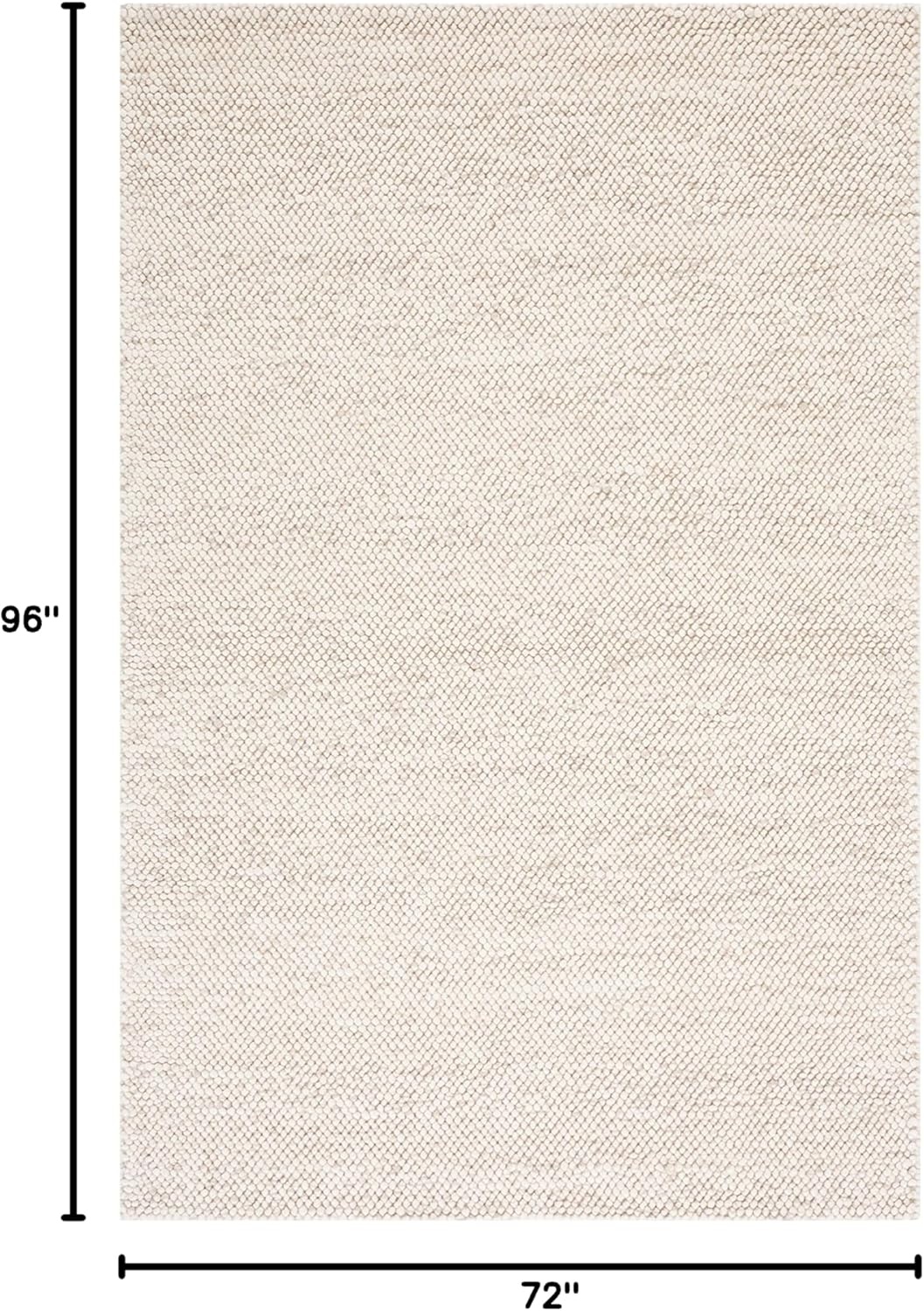 image:imageSAFAVIEH Natura Collection Area Rug 8 Square Beige amp Ivory Handmade Wool Blend Textured Design Ideal for Living Room Bedroom Dining Space NAT425BBeigeIvory