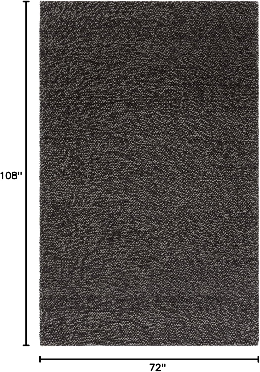 image:imageSAFAVIEH Natura Collection Area Rug 8 Square Beige amp Ivory Handmade Wool Blend Textured Design Ideal for Living Room Bedroom Dining Space NAT425BBlackGrey