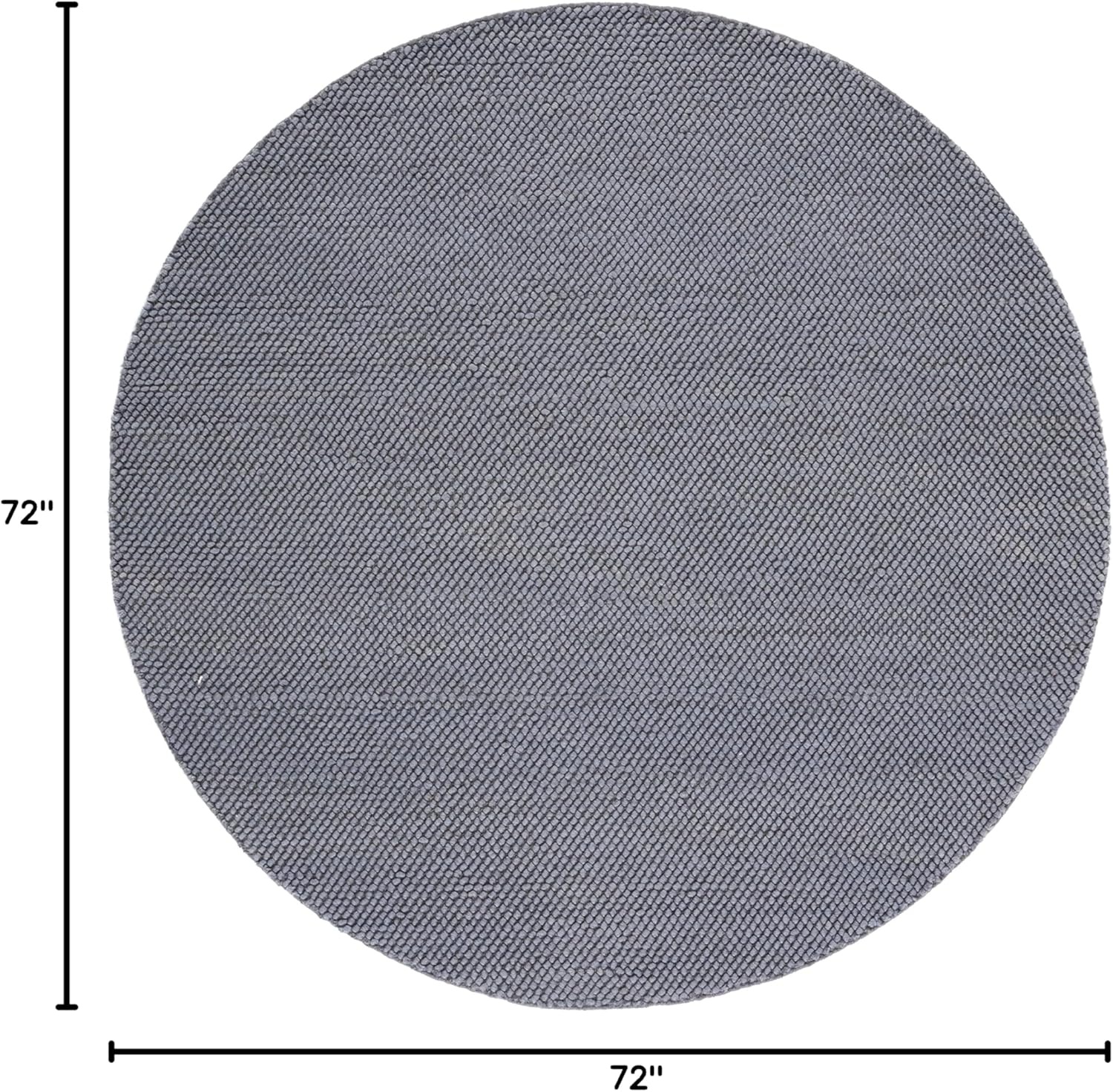 image:imageSAFAVIEH Natura Collection Area Rug 8 Square Beige amp Ivory Handmade Wool Blend Textured Design Ideal for Living Room Bedroom Dining Space NAT425BDark Grey