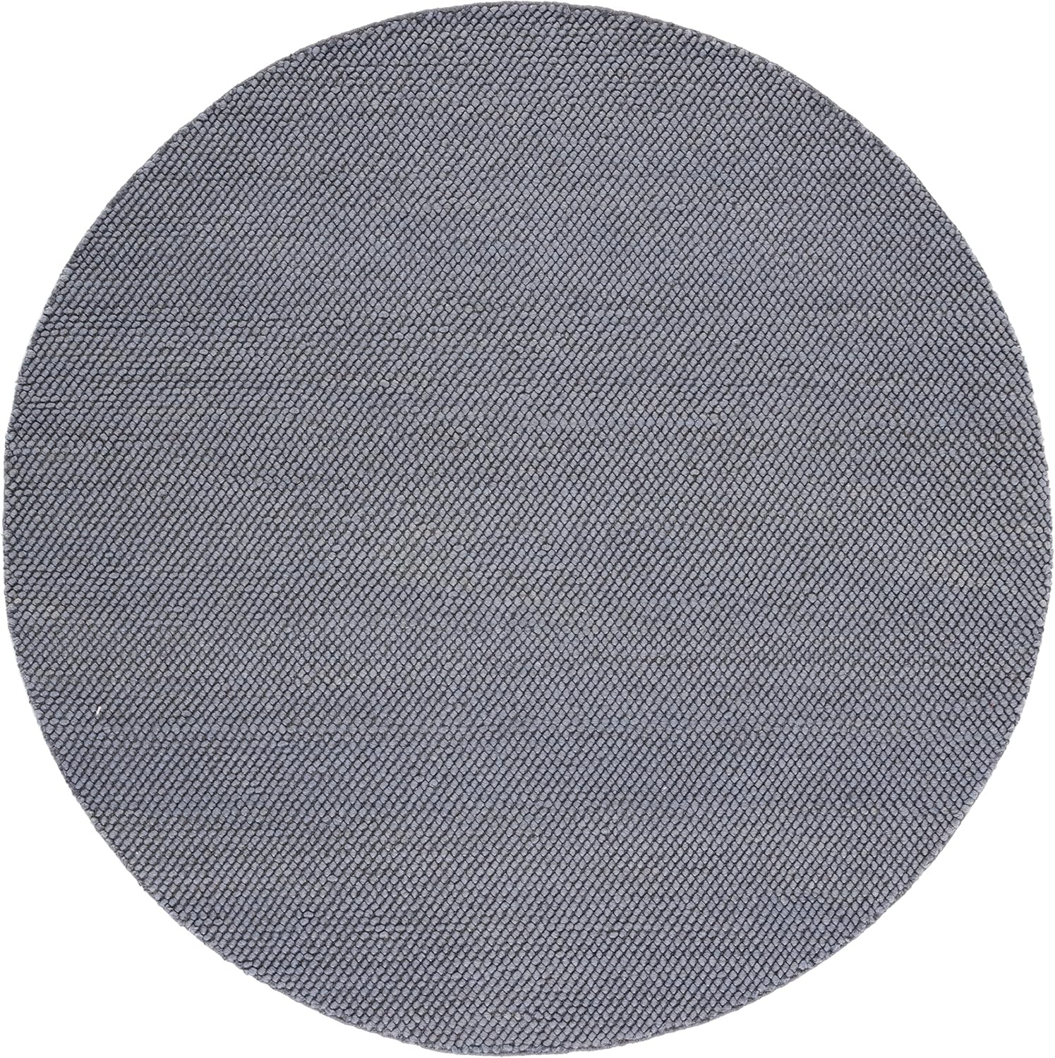 image:imageSAFAVIEH Natura Collection Area Rug 8 Square Beige amp Ivory Handmade Wool Blend Textured Design Ideal for Living Room Bedroom Dining Space NAT425BDark Grey