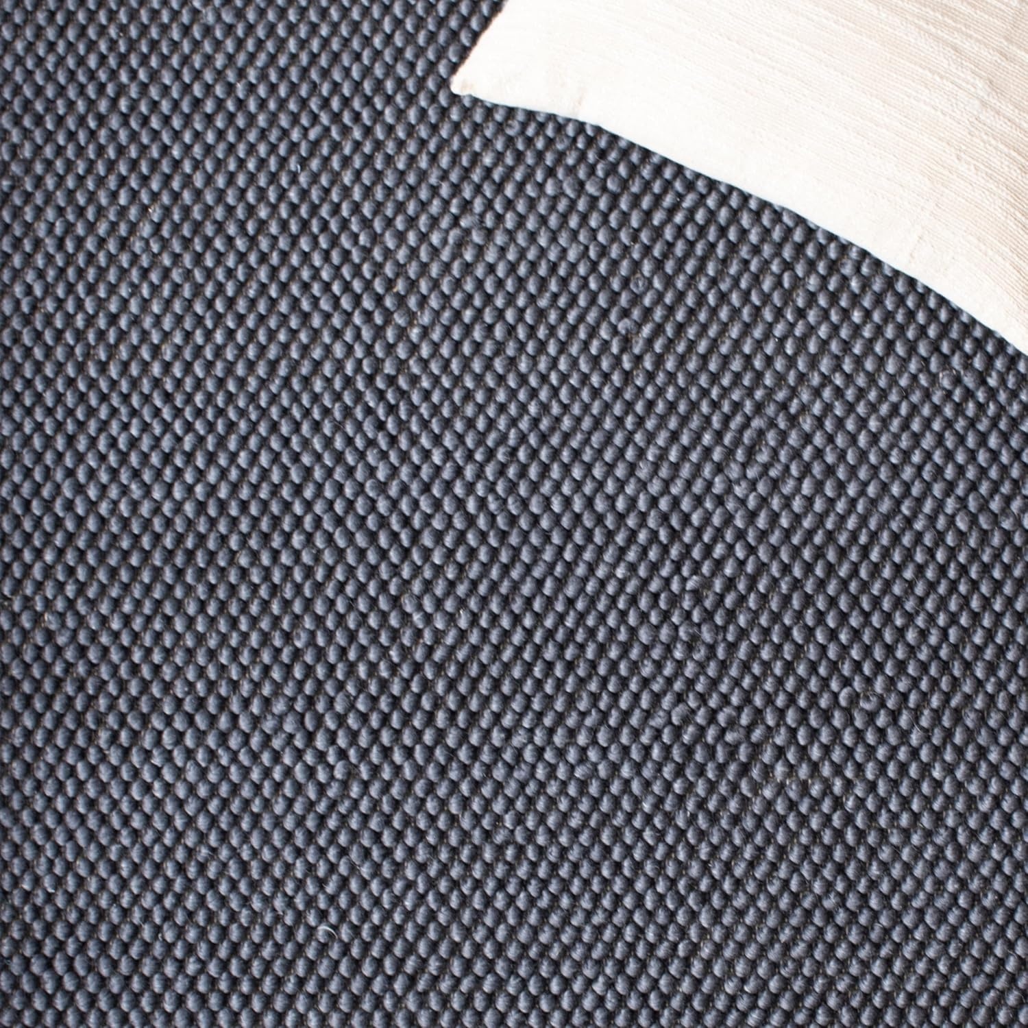 image:imageSAFAVIEH Natura Collection Area Rug 8 Square Beige amp Ivory Handmade Wool Blend Textured Design Ideal for Living Room Bedroom Dining Space NAT425BDark Grey