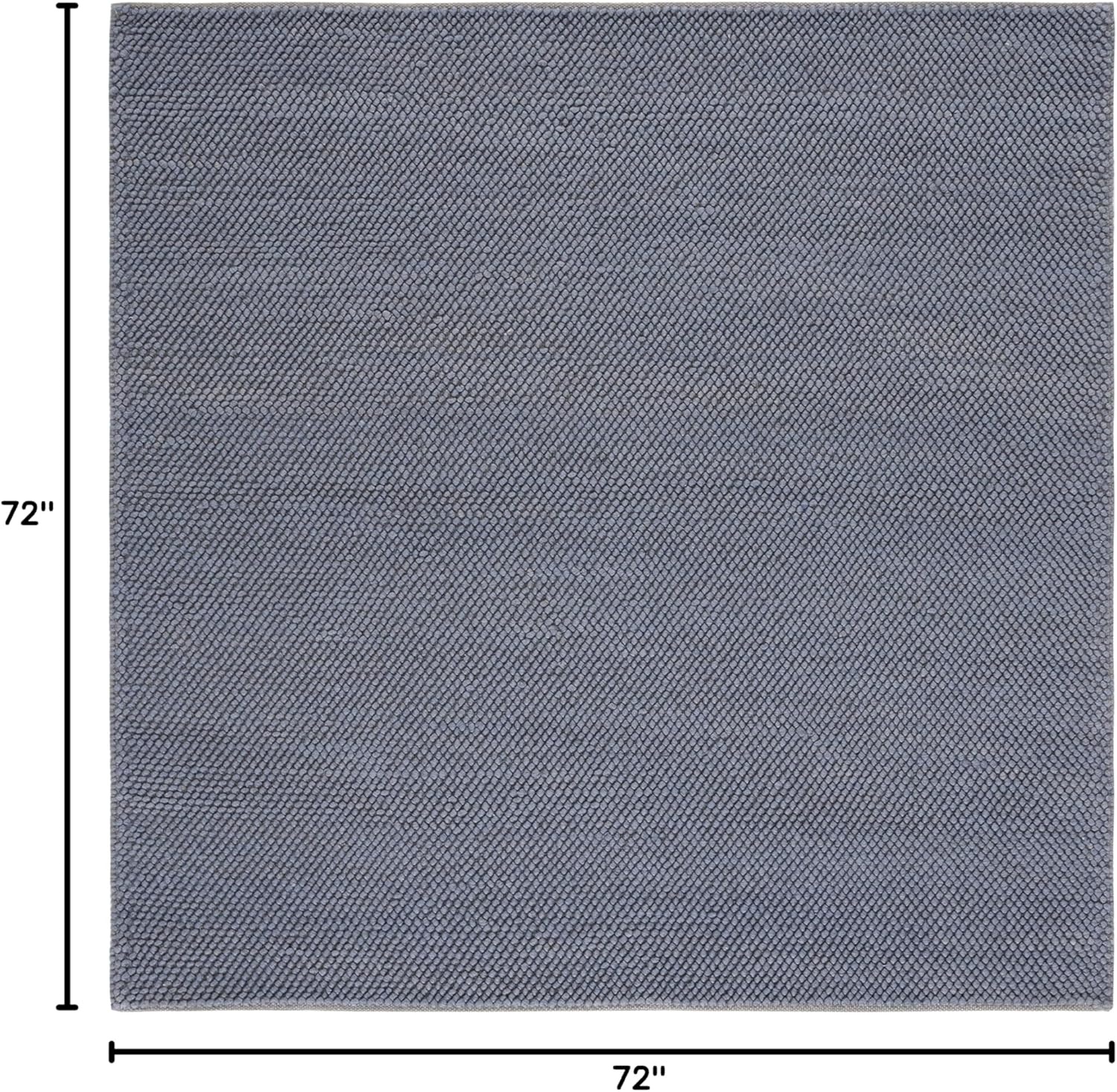 image:imageSAFAVIEH Natura Collection Area Rug 8 Square Beige amp Ivory Handmade Wool Blend Textured Design Ideal for Living Room Bedroom Dining Space NAT425BDark Grey