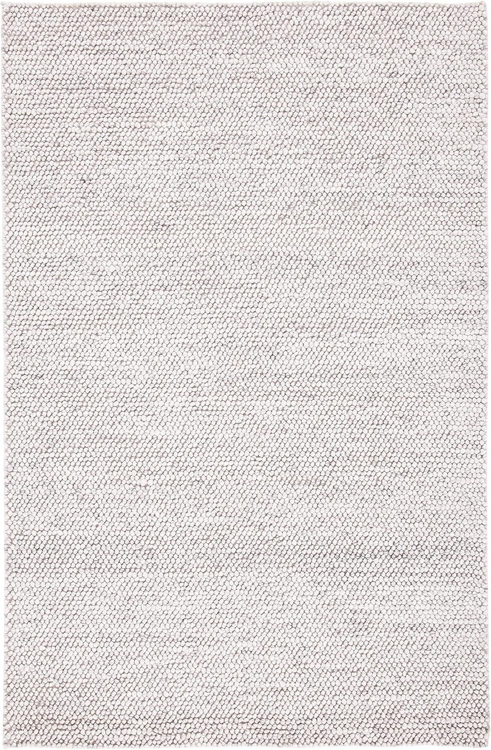 image:imageSAFAVIEH Natura Collection Area Rug 8 Square Beige amp Ivory Handmade Wool Blend Textured Design Ideal for Living Room Bedroom Dining Space NAT425BGreyIvory