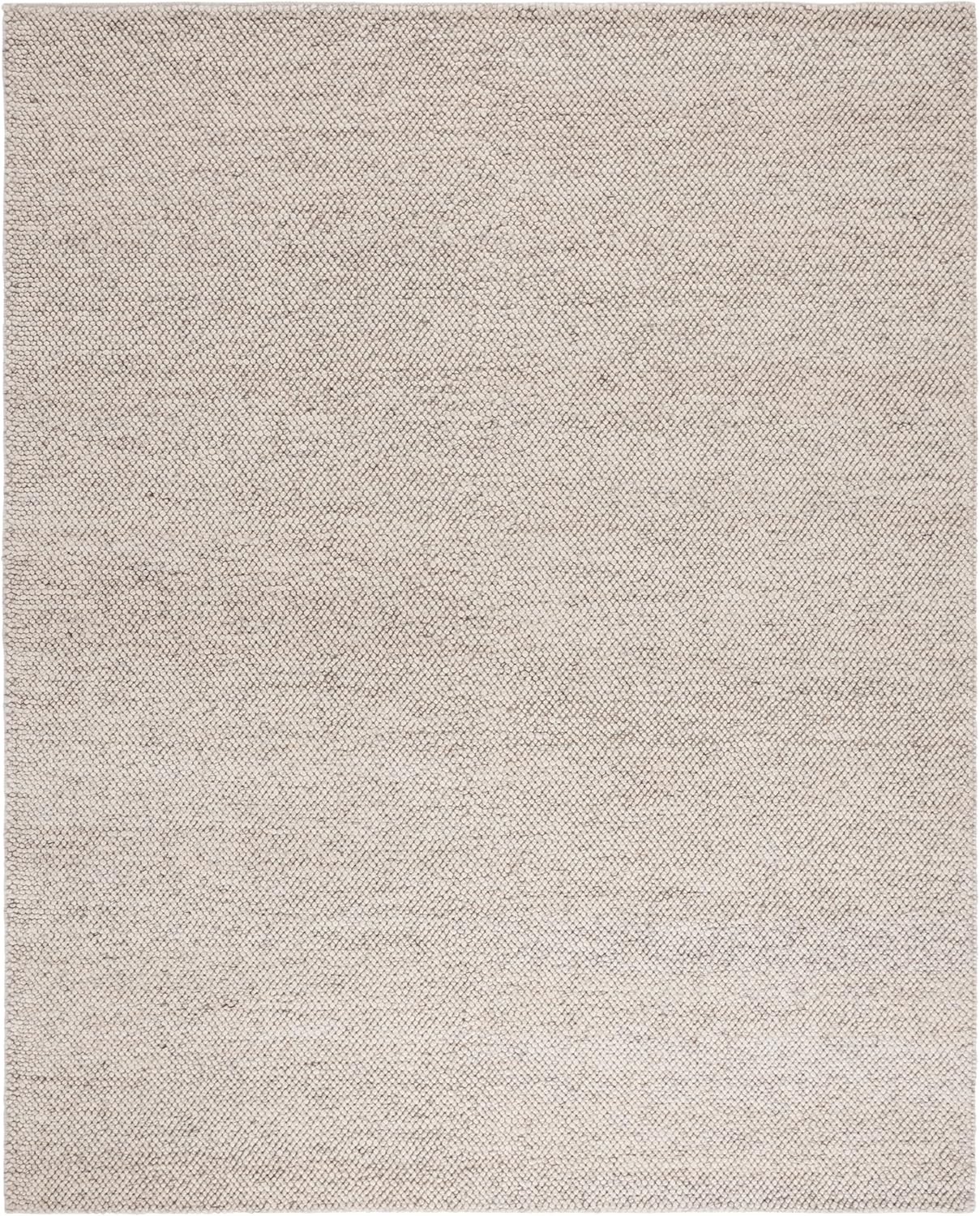 image:imageSAFAVIEH Natura Collection Area Rug 8 Square Beige amp Ivory Handmade Wool Blend Textured Design Ideal for Living Room Bedroom Dining Space NAT425BGreyIvory