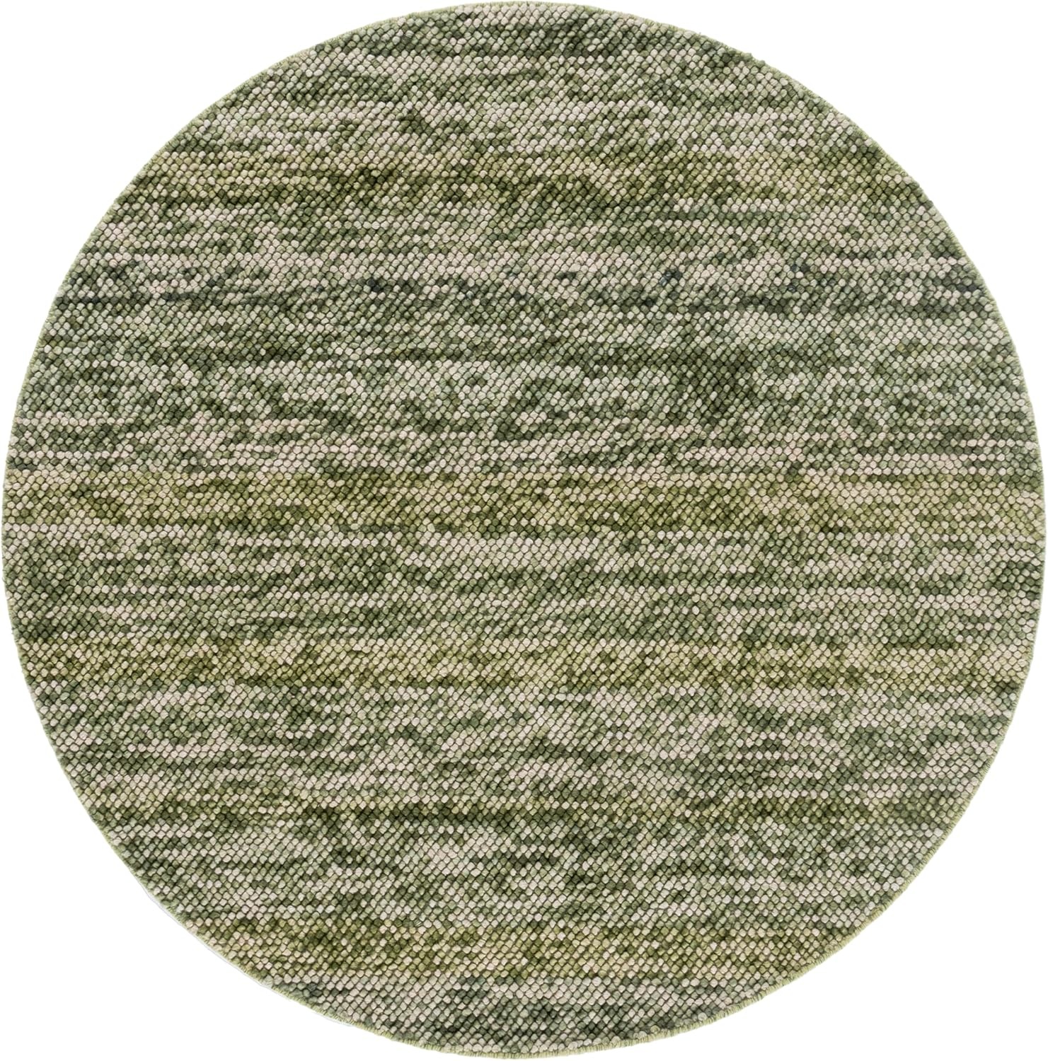 image:imageSAFAVIEH Natura Collection Area Rug 8 Square Beige amp Ivory Handmade Wool Blend Textured Design Ideal for Living Room Bedroom Dining Space NAT425BGreenIvory
