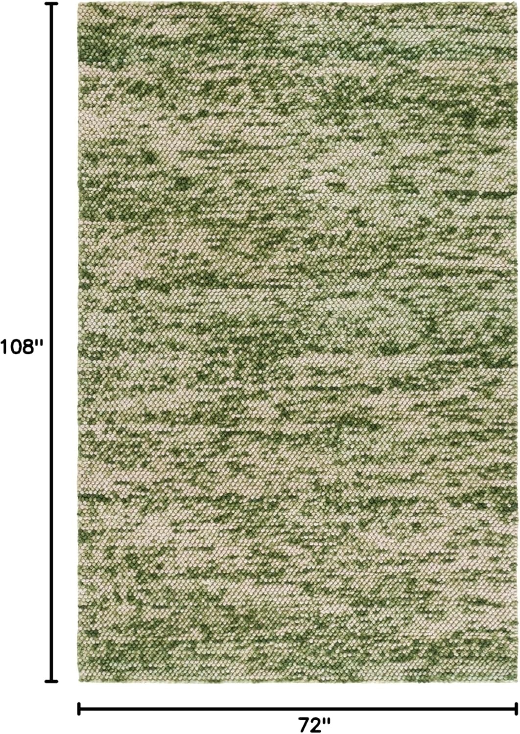 image:imageSAFAVIEH Natura Collection Area Rug 8 Square Beige amp Ivory Handmade Wool Blend Textured Design Ideal for Living Room Bedroom Dining Space NAT425BGreenIvory