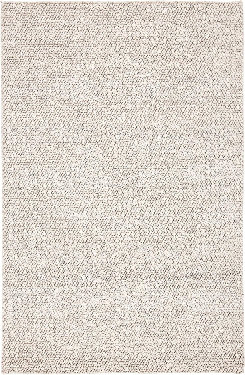 image:imageSAFAVIEH Natura Collection Area Rug 8 Square Beige amp Ivory Handmade Wool Blend Textured Design Ideal for Living Room Bedroom Dining Space NAT425BGreyIvory