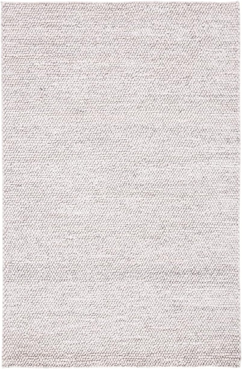 image:imageSAFAVIEH Natura Collection Area Rug 8 Square Beige amp Ivory Handmade Wool Blend Textured Design Ideal for Living Room Bedroom Dining Space NAT425BGreyIvory
