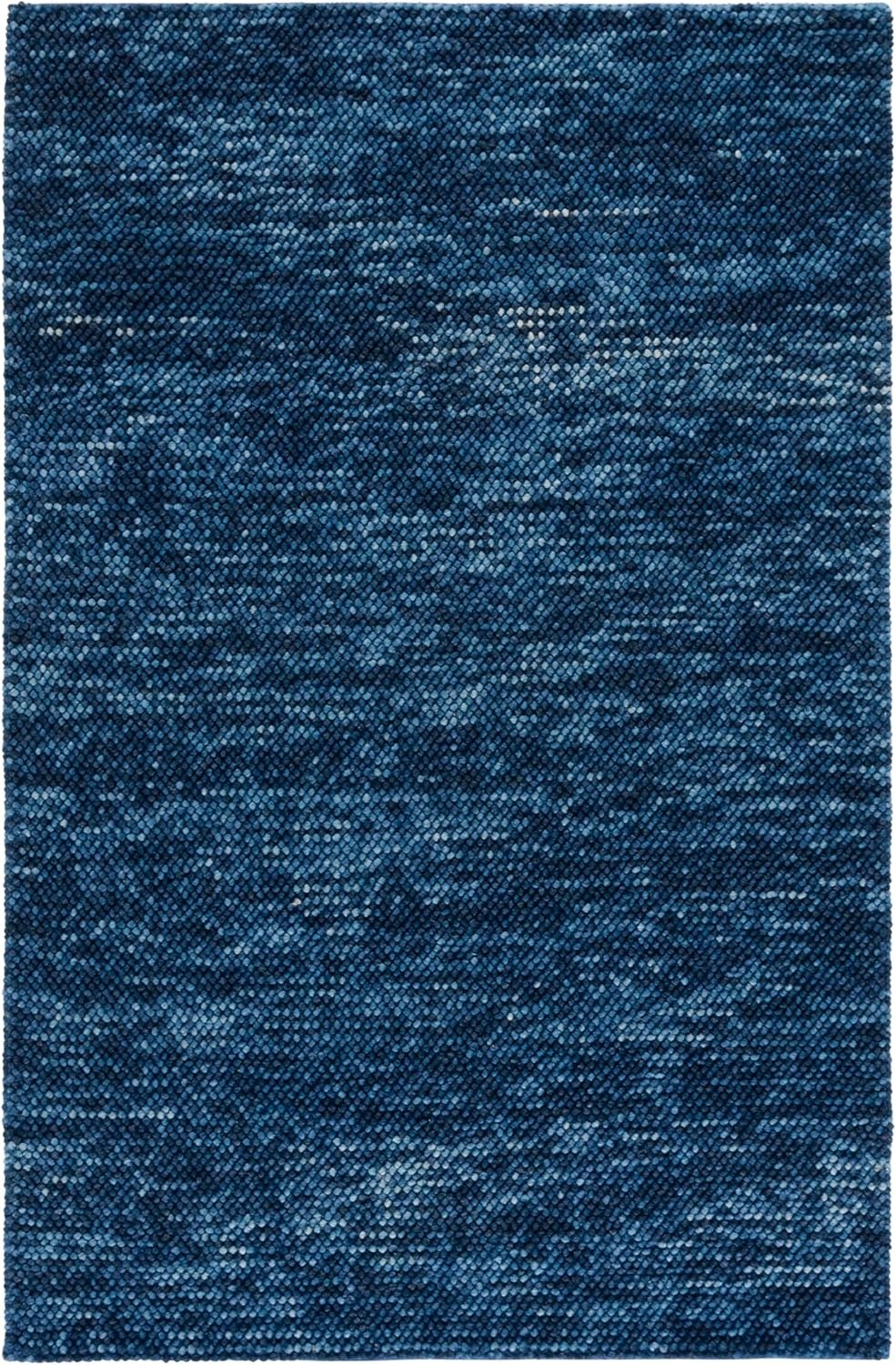 image:imageSAFAVIEH Natura Collection Area Rug 8 Square Beige amp Ivory Handmade Wool Blend Textured Design Ideal for Living Room Bedroom Dining Space NAT425BNavyBlue
