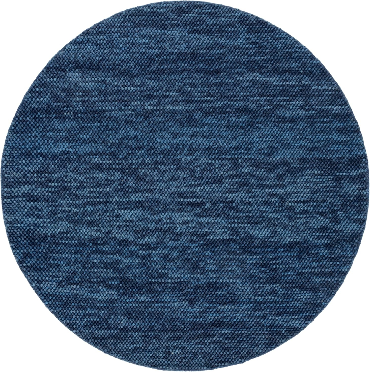 image:imageSAFAVIEH Natura Collection Area Rug 8 Square Beige amp Ivory Handmade Wool Blend Textured Design Ideal for Living Room Bedroom Dining Space NAT425BNavyBlue