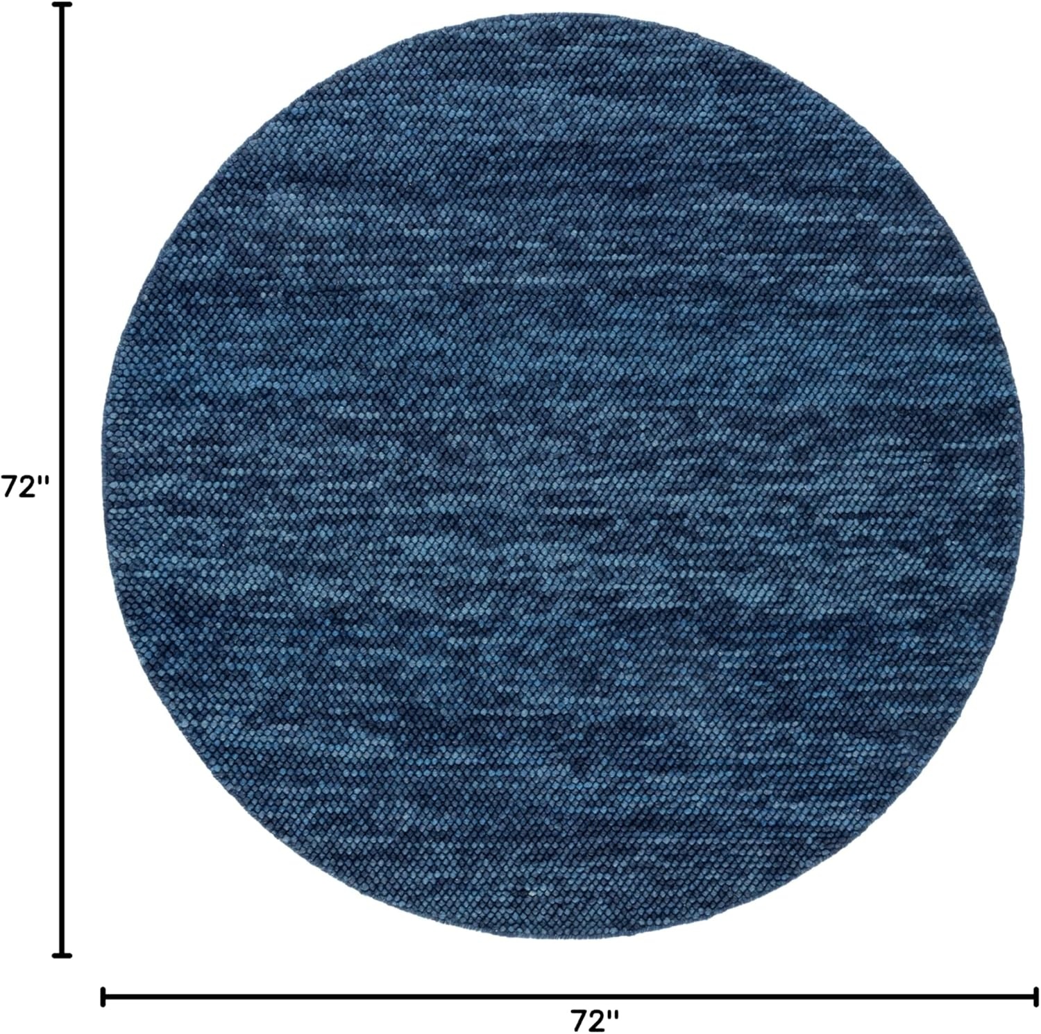 image:imageSAFAVIEH Natura Collection Area Rug 8 Square Beige amp Ivory Handmade Wool Blend Textured Design Ideal for Living Room Bedroom Dining Space NAT425BNavyBlue