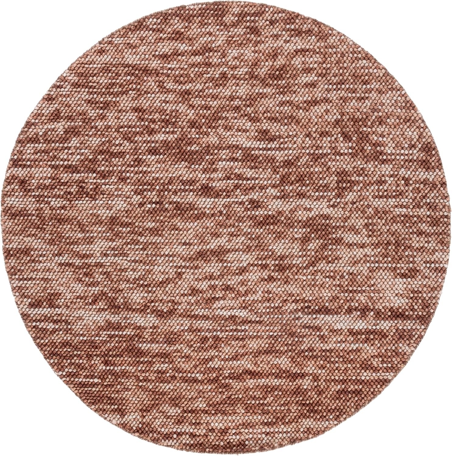image:imageSAFAVIEH Natura Collection Area Rug 8 Square Beige amp Ivory Handmade Wool Blend Textured Design Ideal for Living Room Bedroom Dining Space NAT425BRustBrown