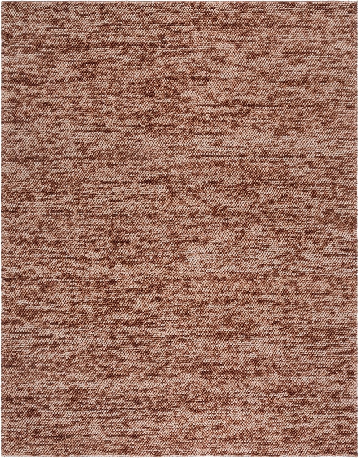 image:imageSAFAVIEH Natura Collection Area Rug 8 Square Beige amp Ivory Handmade Wool Blend Textured Design Ideal for Living Room Bedroom Dining Space NAT425BRustBrown