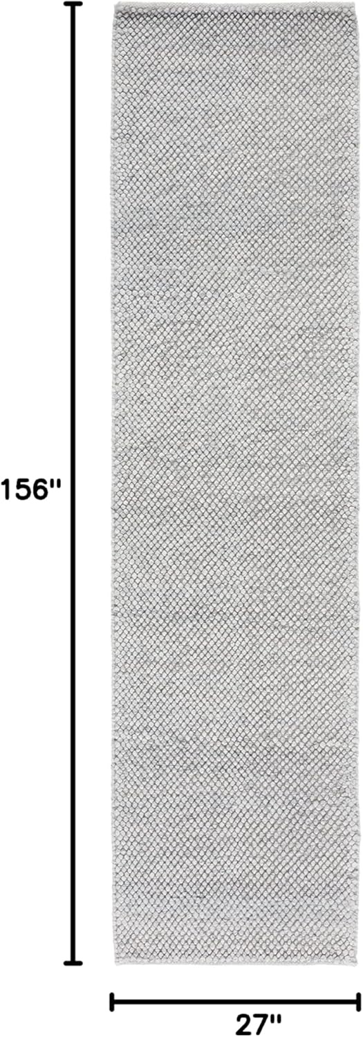 image:imageSAFAVIEH Natura Collection Area Rug 8 Square Beige amp Ivory Handmade Wool Blend Textured Design Ideal for Living Room Bedroom Dining Space NAT425BSilver