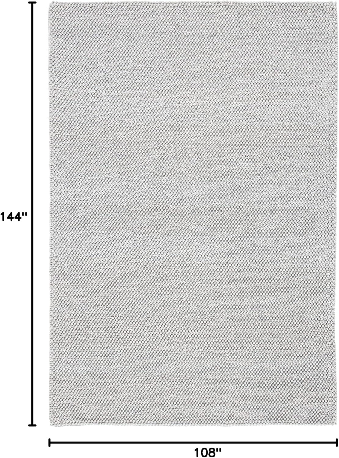 image:imageSAFAVIEH Natura Collection Area Rug 8 Square Beige amp Ivory Handmade Wool Blend Textured Design Ideal for Living Room Bedroom Dining Space NAT425BSilver