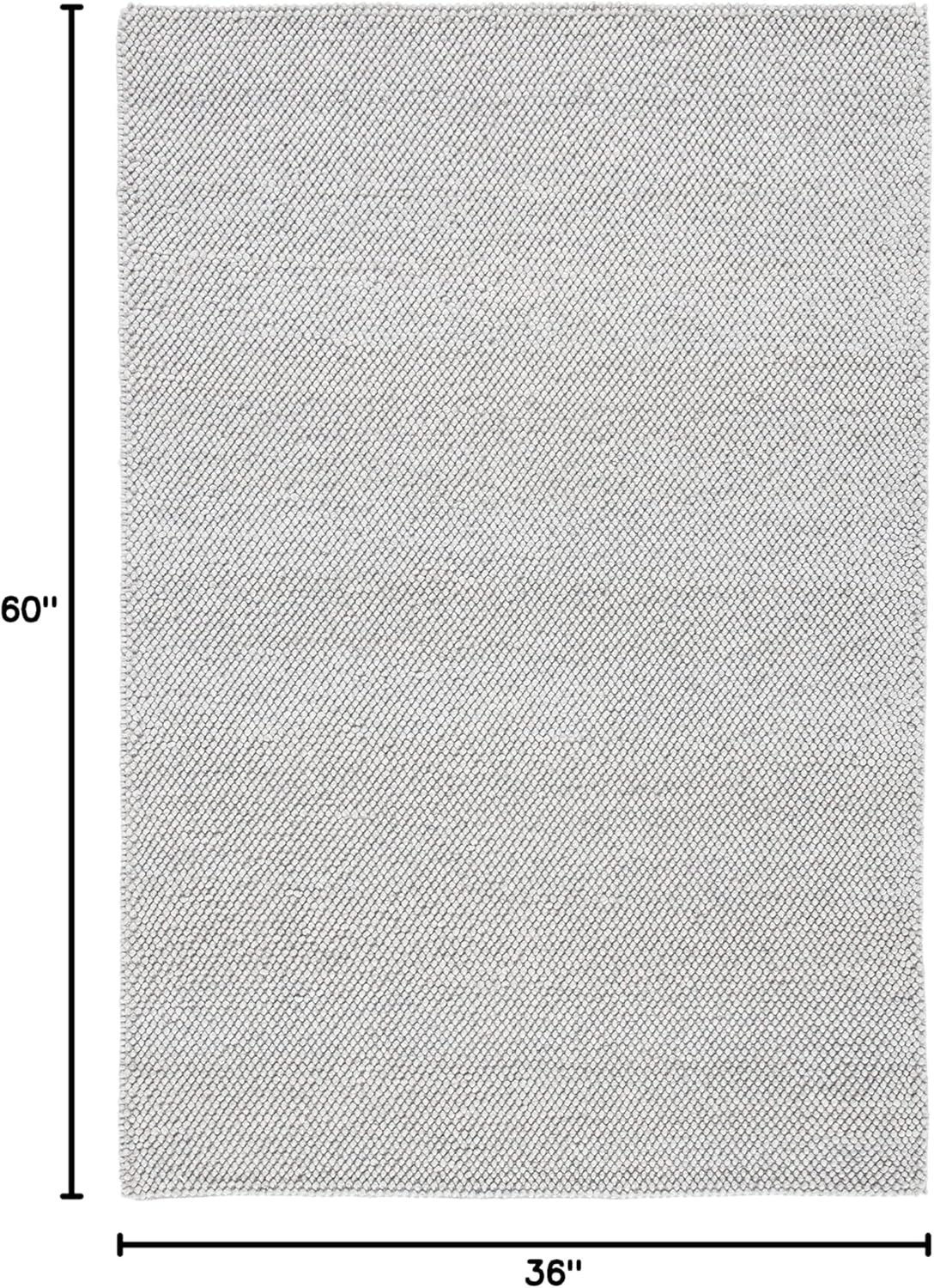 image:imageSAFAVIEH Natura Collection Area Rug 8 Square Beige amp Ivory Handmade Wool Blend Textured Design Ideal for Living Room Bedroom Dining Space NAT425BSilver