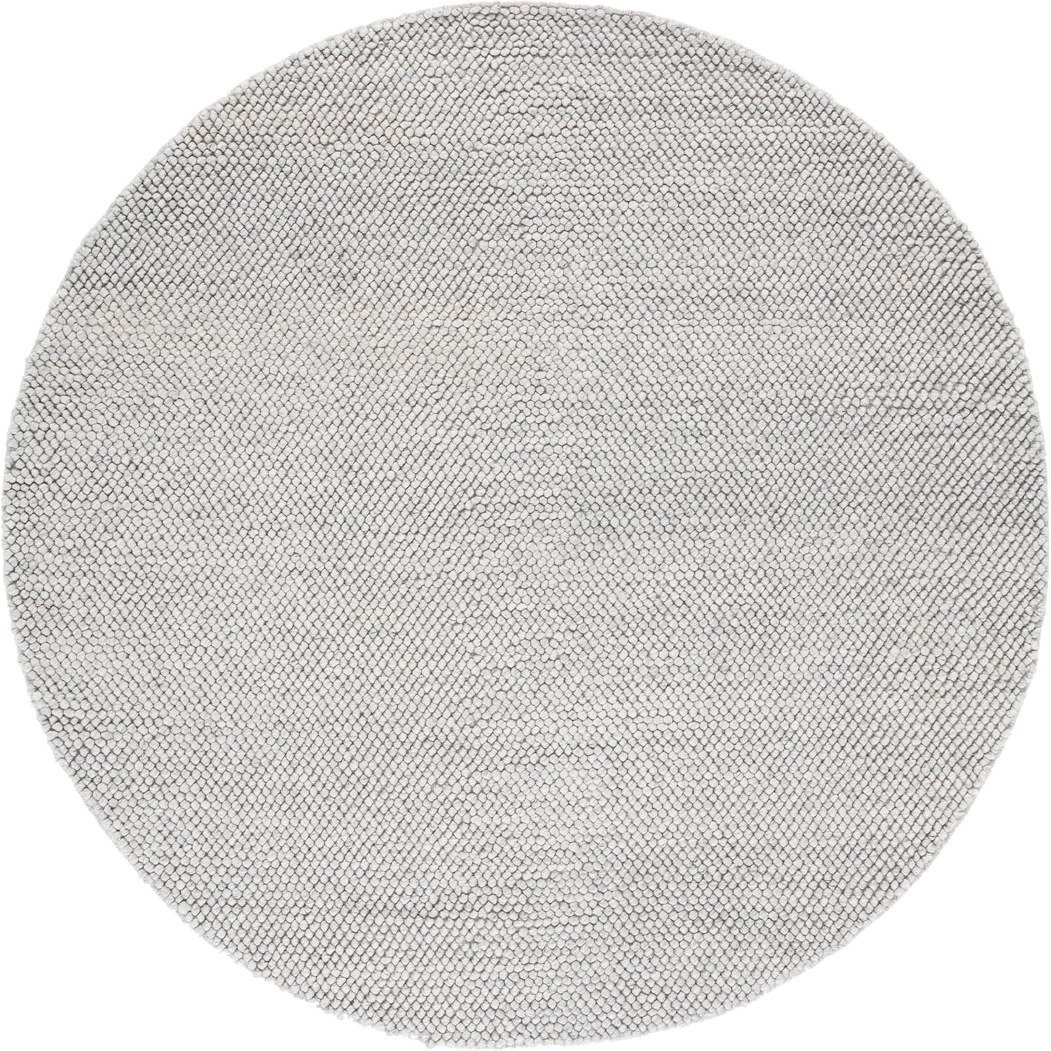 image:imageSAFAVIEH Natura Collection Area Rug 8 Square Beige amp Ivory Handmade Wool Blend Textured Design Ideal for Living Room Bedroom Dining Space NAT425BSilver