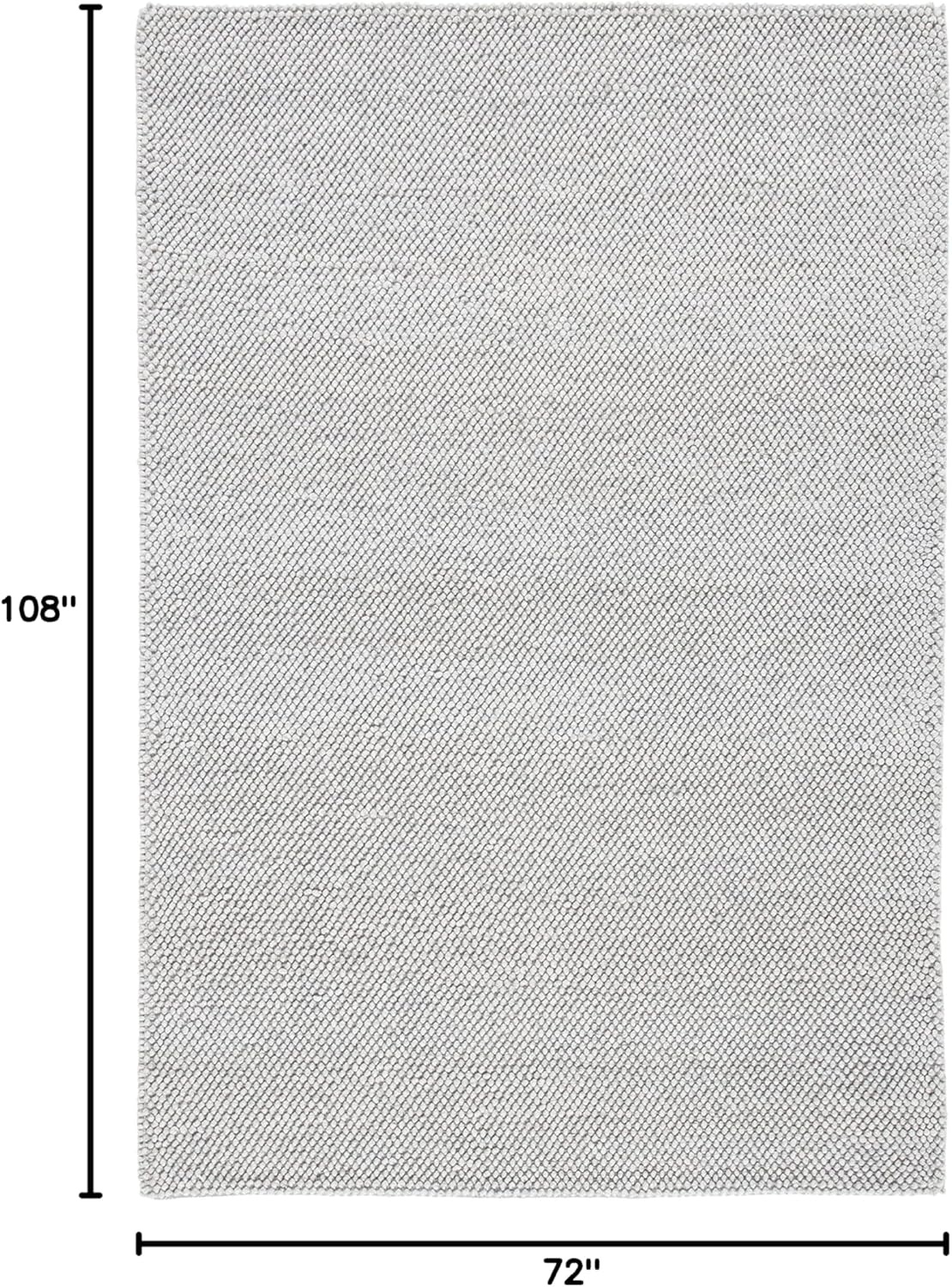 image:imageSAFAVIEH Natura Collection Area Rug 8 Square Beige amp Ivory Handmade Wool Blend Textured Design Ideal for Living Room Bedroom Dining Space NAT425BSilver
