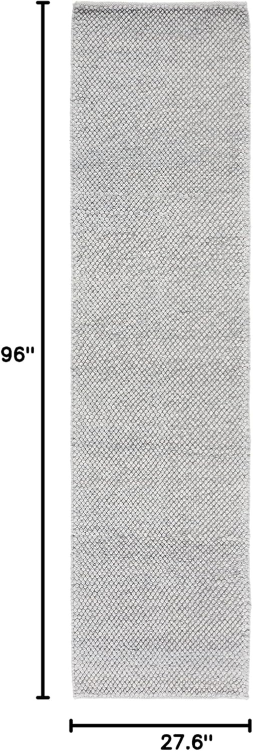 image:imageSAFAVIEH Natura Collection Area Rug 8 Square Beige amp Ivory Handmade Wool Blend Textured Design Ideal for Living Room Bedroom Dining Space NAT425BSilver