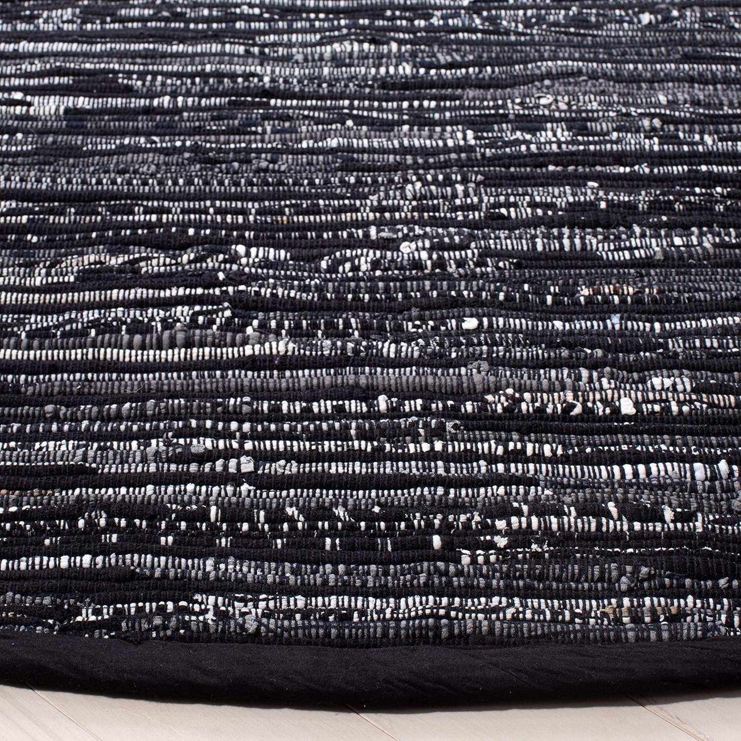 image:imageSAFAVIEH Rag Rug Collection Area Rug 8 x 10 Ivory amp Multi Handmade Boho Stripe Cotton Ideal for High Traffic Areas in Living Room Bedroom RAR121GBlack