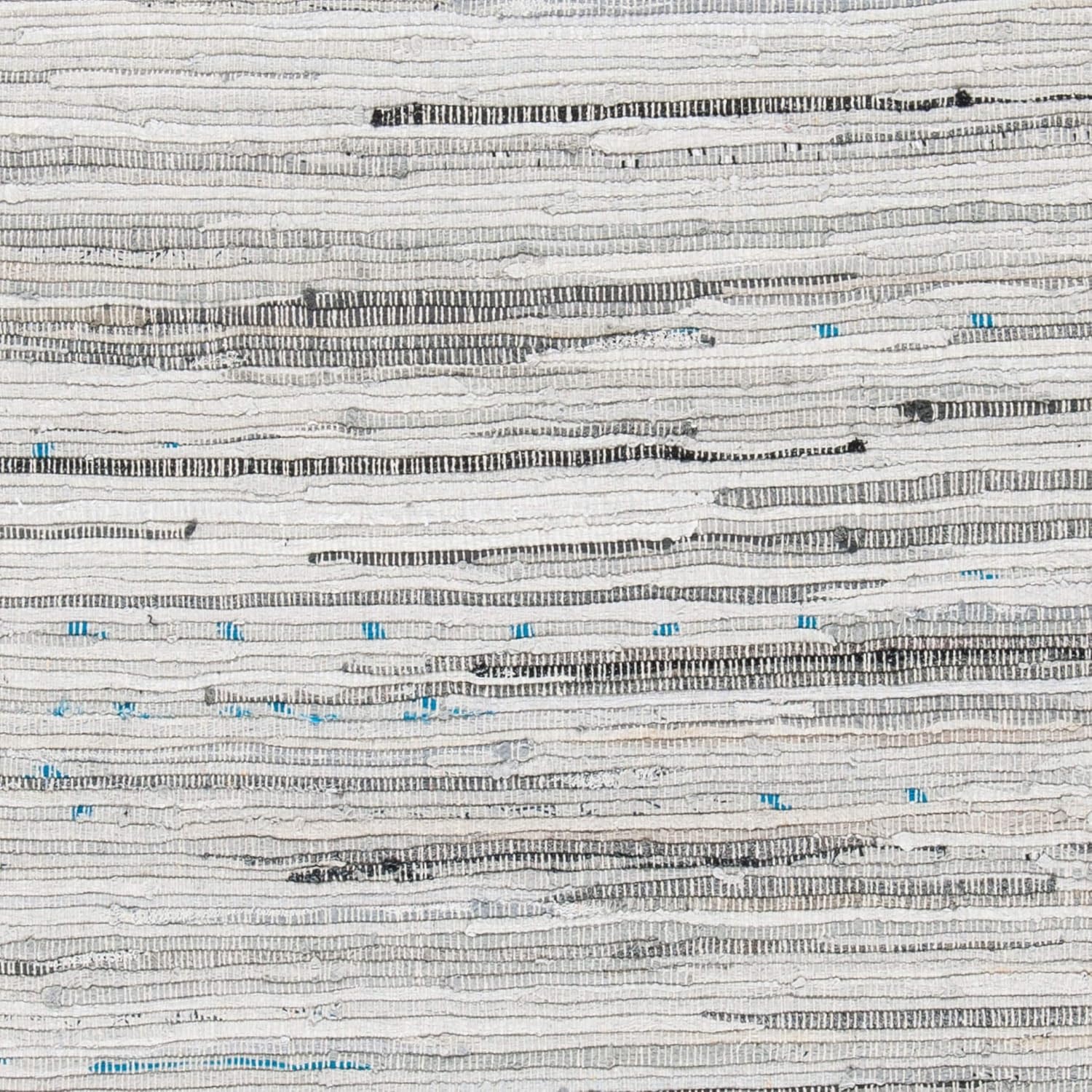 image:imageSAFAVIEH Rag Rug Collection Area Rug 8 x 10 Ivory amp Multi Handmade Boho Stripe Cotton Ideal for High Traffic Areas in Living Room Bedroom RAR121GGrey