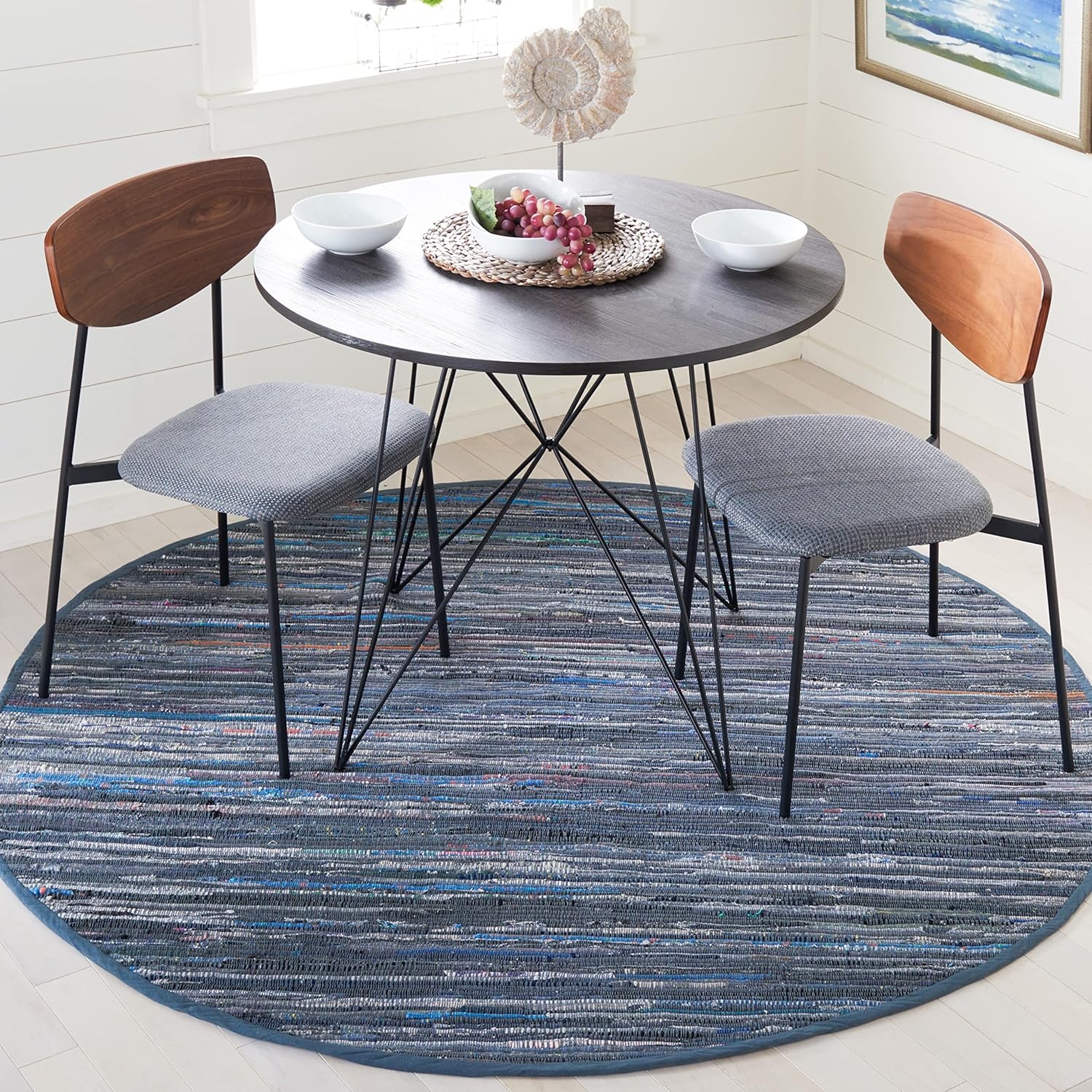 image:imageSAFAVIEH Rag Rug Collection Area Rug 8 x 10 Ivory amp Multi Handmade Boho Stripe Cotton Ideal for High Traffic Areas in Living Room Bedroom RAR121GInkMulti