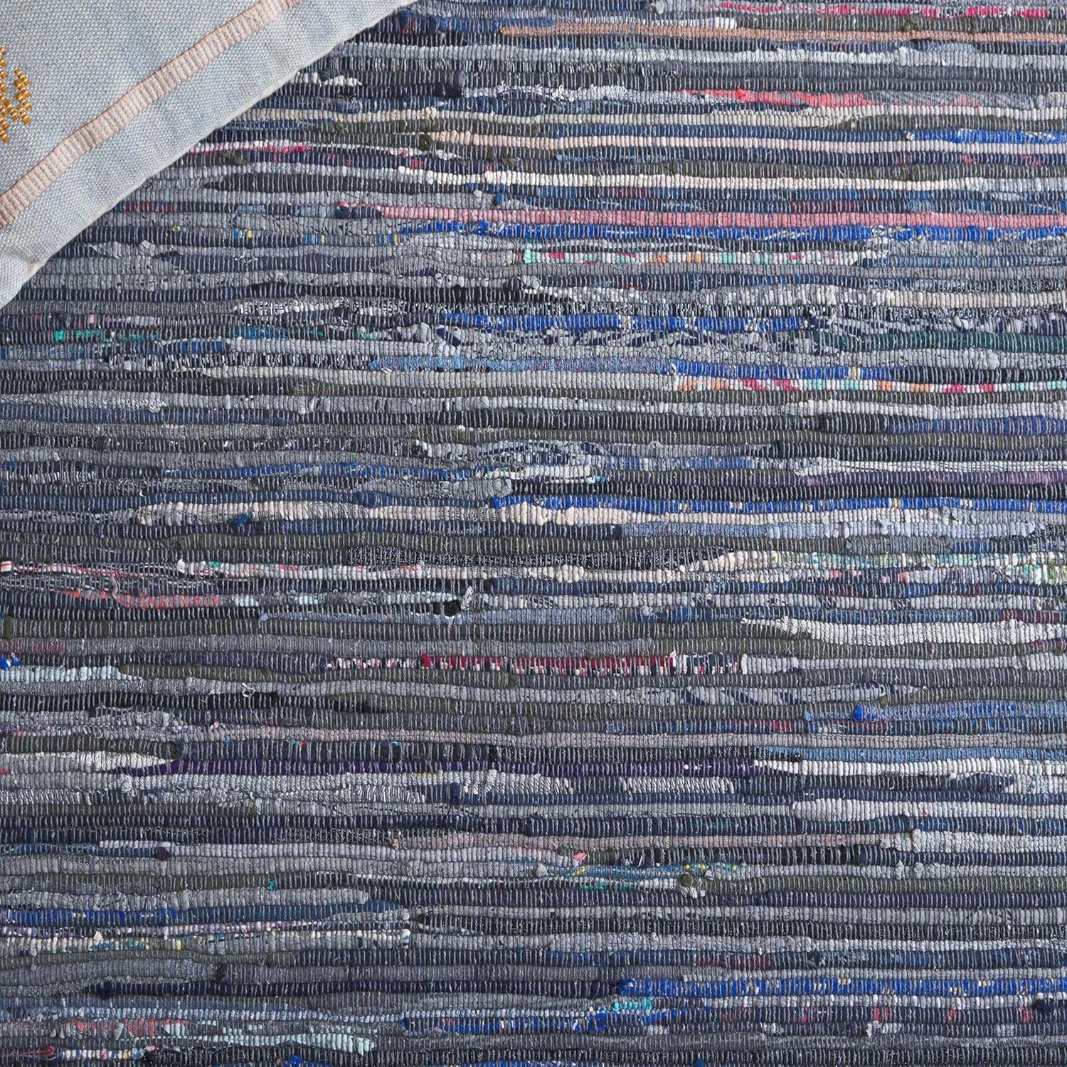 image:imageSAFAVIEH Rag Rug Collection Area Rug 8 x 10 Ivory amp Multi Handmade Boho Stripe Cotton Ideal for High Traffic Areas in Living Room Bedroom RAR121GInkMulti