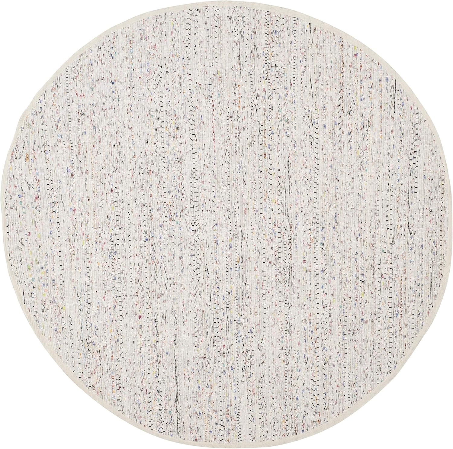 image:imageSAFAVIEH Rag Rug Collection Area Rug 8 x 10 Ivory amp Multi Handmade Boho Stripe Cotton Ideal for High Traffic Areas in Living Room Bedroom RAR121GIvoryMulti