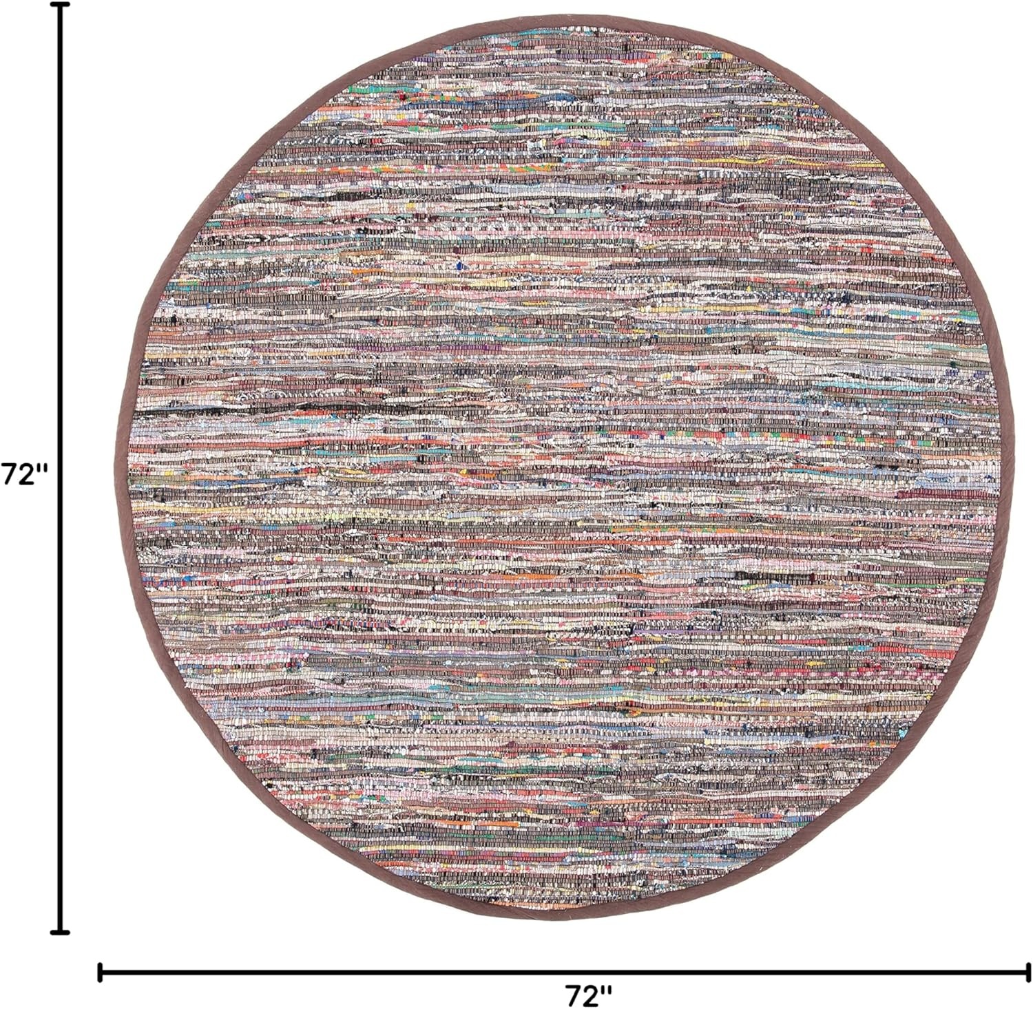 image:imageSAFAVIEH Rag Rug Collection Area Rug 8 x 10 Ivory amp Multi Handmade Boho Stripe Cotton Ideal for High Traffic Areas in Living Room Bedroom RAR121GRustMulti