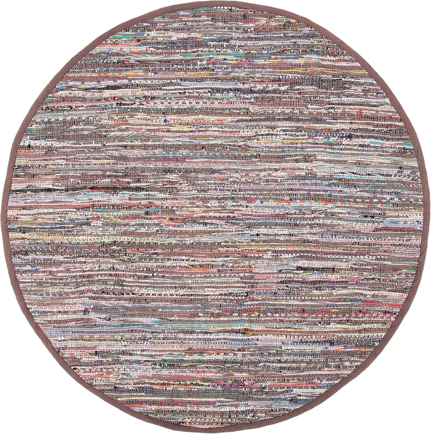 image:imageSAFAVIEH Rag Rug Collection Area Rug 8 x 10 Ivory amp Multi Handmade Boho Stripe Cotton Ideal for High Traffic Areas in Living Room Bedroom RAR121GRustMulti