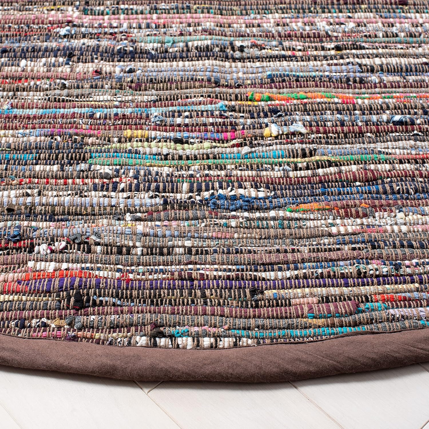 image:imageSAFAVIEH Rag Rug Collection Area Rug 8 x 10 Ivory amp Multi Handmade Boho Stripe Cotton Ideal for High Traffic Areas in Living Room Bedroom RAR121GRustMulti