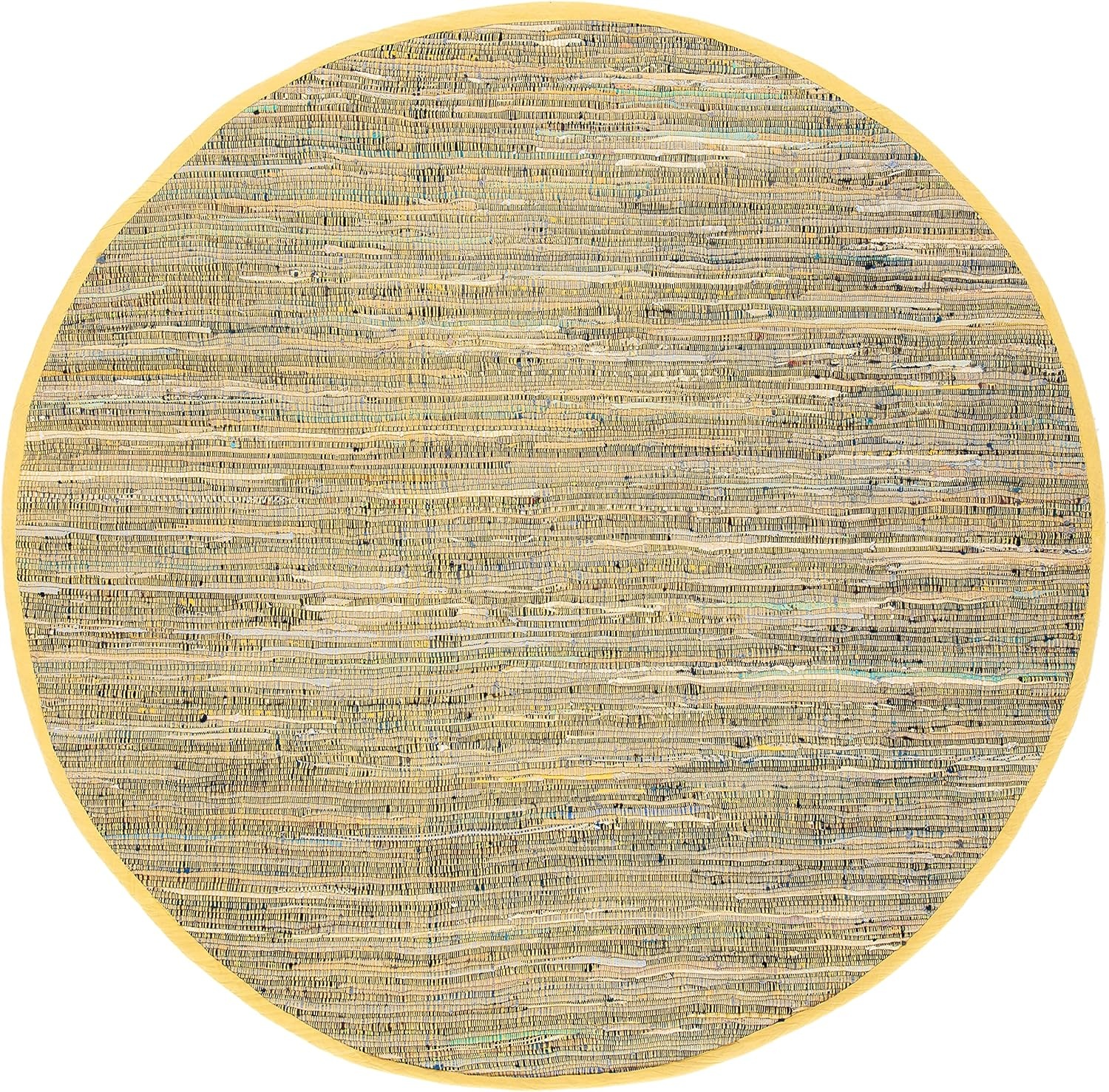image:imageSAFAVIEH Rag Rug Collection Area Rug 8 x 10 Ivory amp Multi Handmade Boho Stripe Cotton Ideal for High Traffic Areas in Living Room Bedroom RAR121GYellowMulti