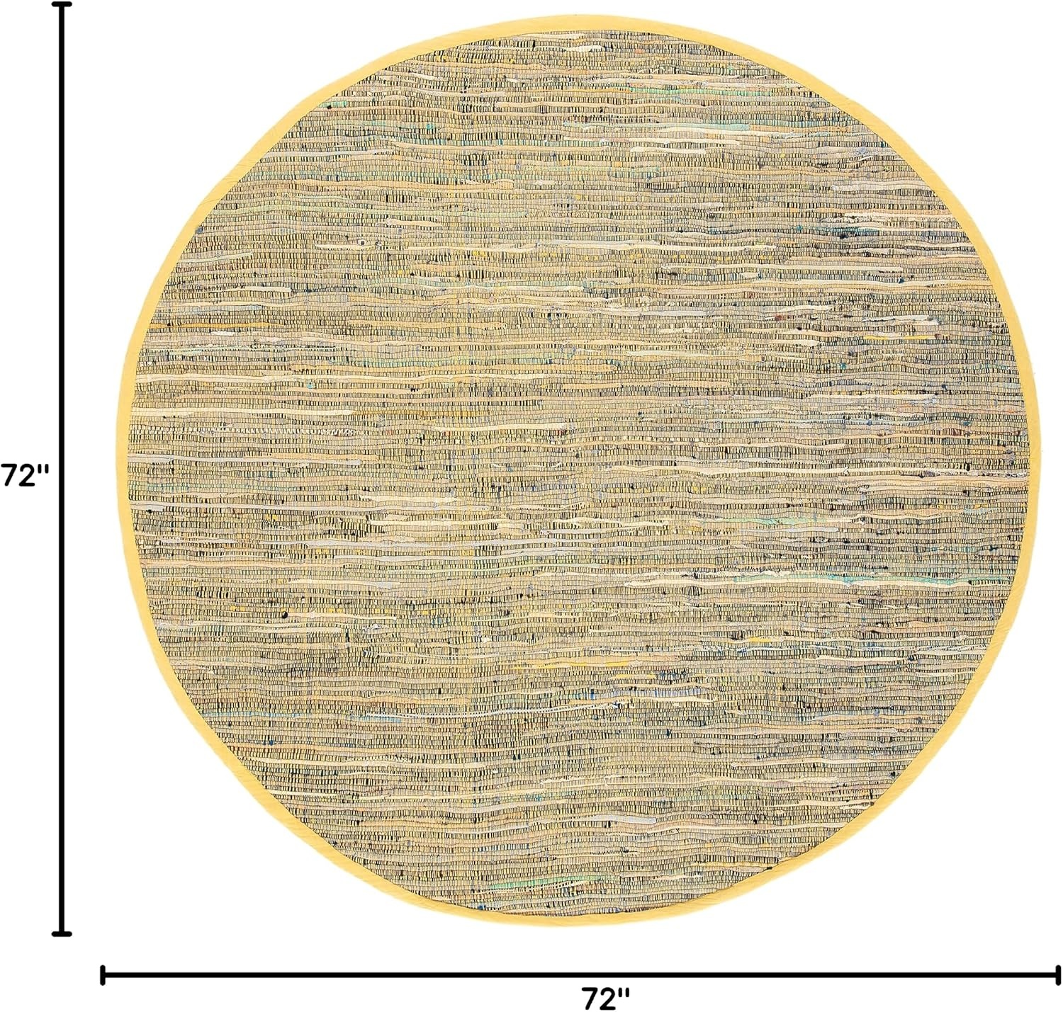 image:imageSAFAVIEH Rag Rug Collection Area Rug 8 x 10 Ivory amp Multi Handmade Boho Stripe Cotton Ideal for High Traffic Areas in Living Room Bedroom RAR121GYellowMulti