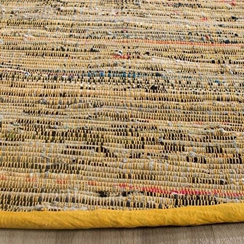 image:imageSAFAVIEH Rag Rug Collection Area Rug 8 x 10 Ivory amp Multi Handmade Boho Stripe Cotton Ideal for High Traffic Areas in Living Room Bedroom RAR121GYellowMulti