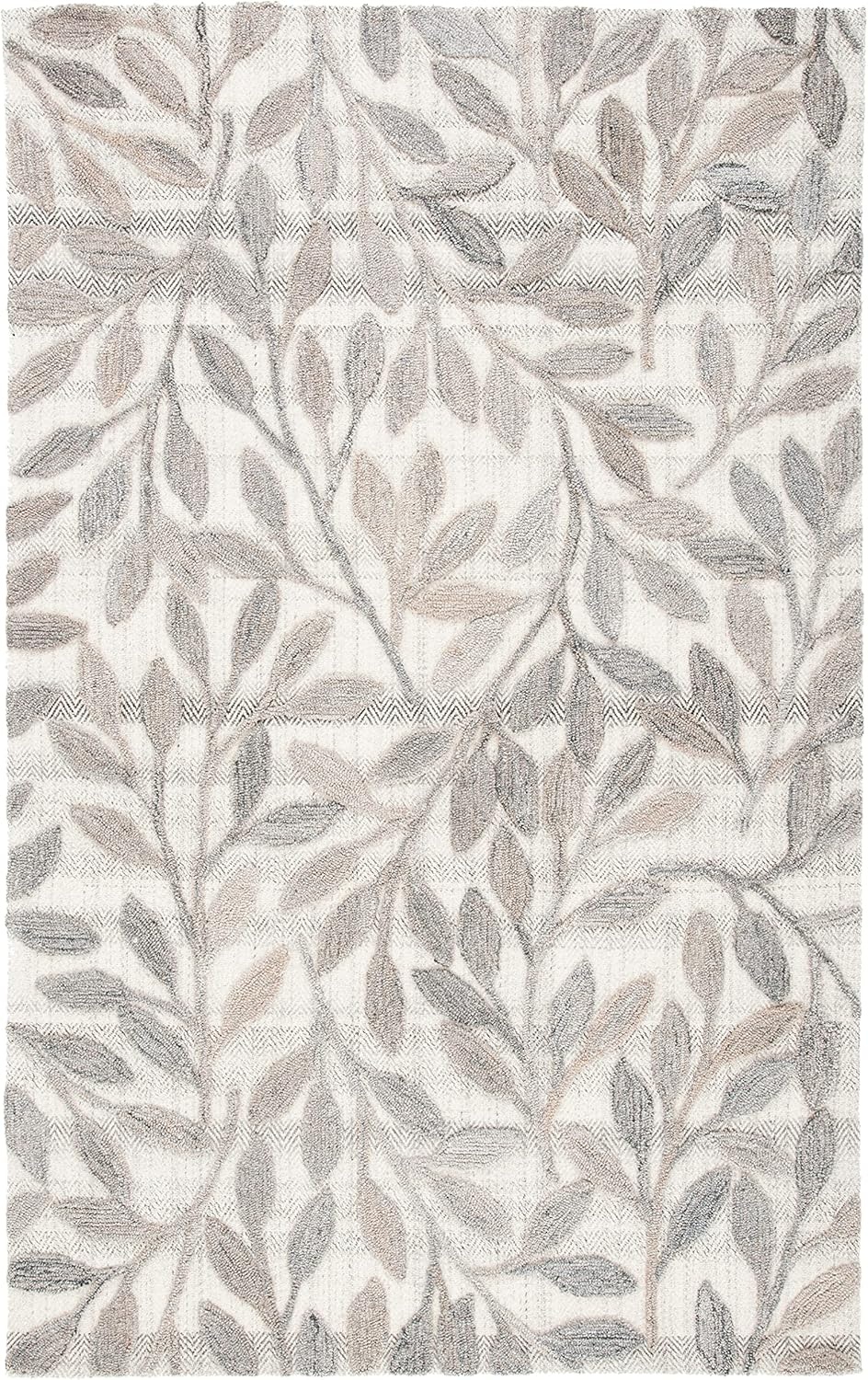 image:imageSAFAVIEH South Hampton Collection 8 x 10 Beige SHA302B Handmade Botanical Wool Area RugBeige