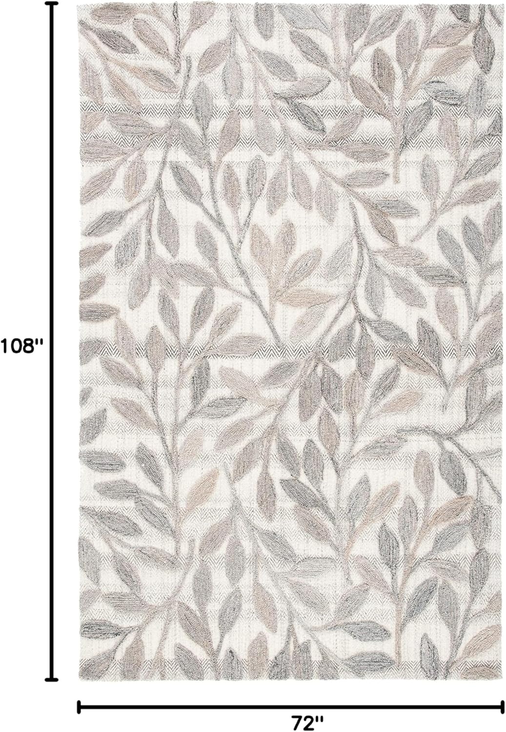image:imageSAFAVIEH South Hampton Collection 8 x 10 Beige SHA302B Handmade Botanical Wool Area RugBeige