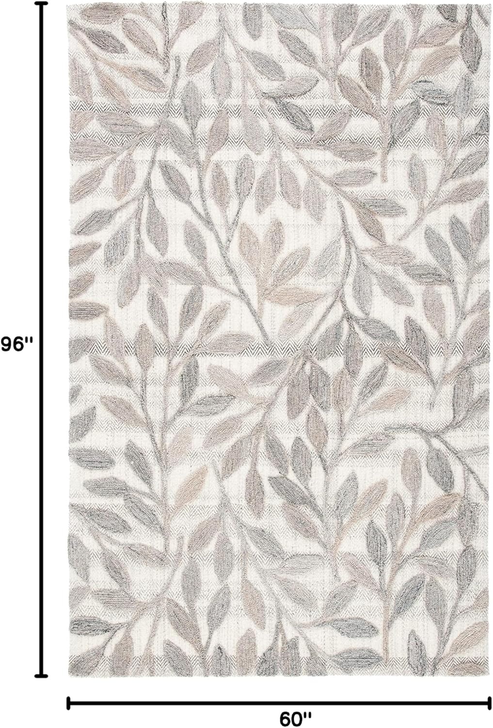 image:imageSAFAVIEH South Hampton Collection 8 x 10 Beige SHA302B Handmade Botanical Wool Area RugBeige