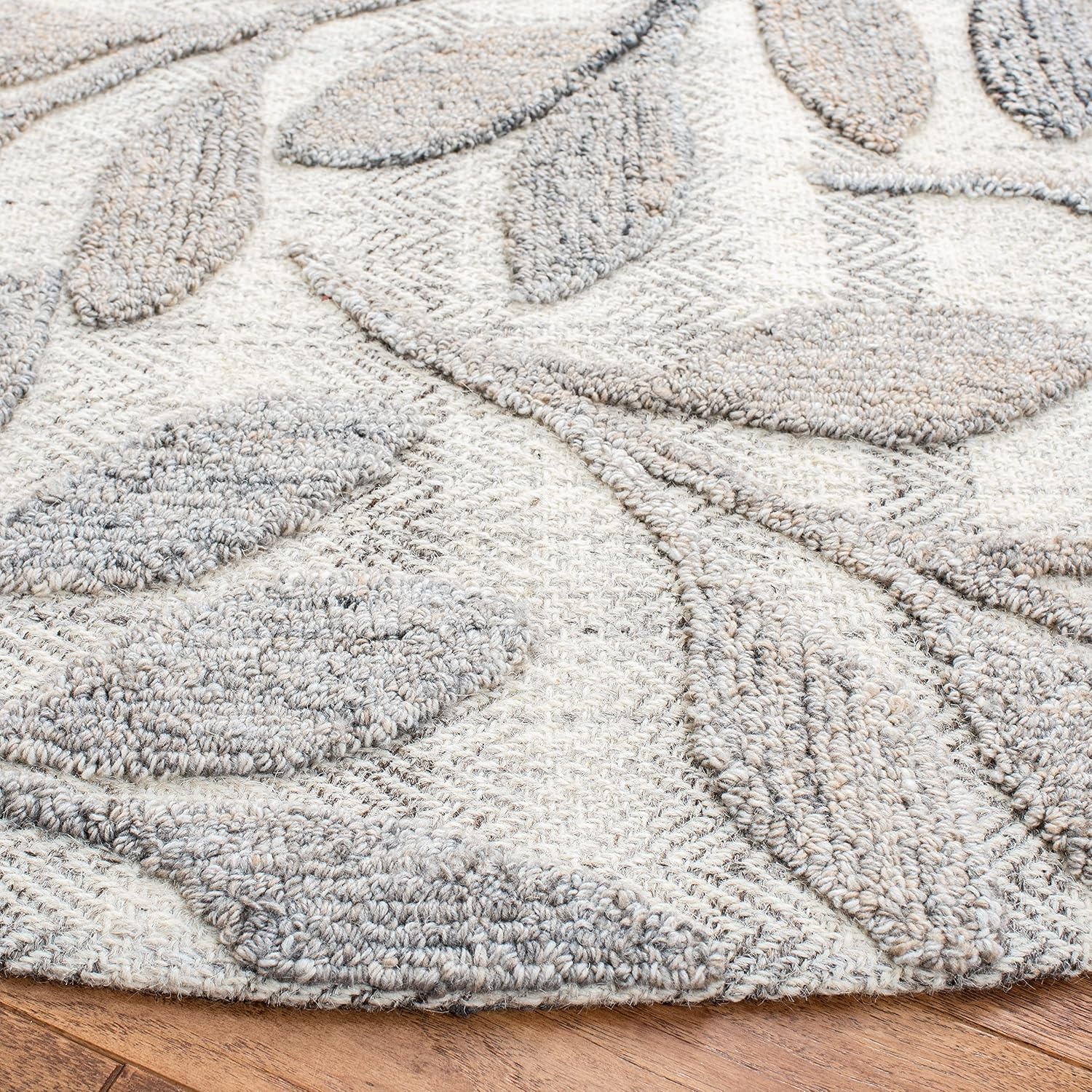 image:imageSAFAVIEH South Hampton Collection 8 x 10 Beige SHA302B Handmade Botanical Wool Area RugBeige