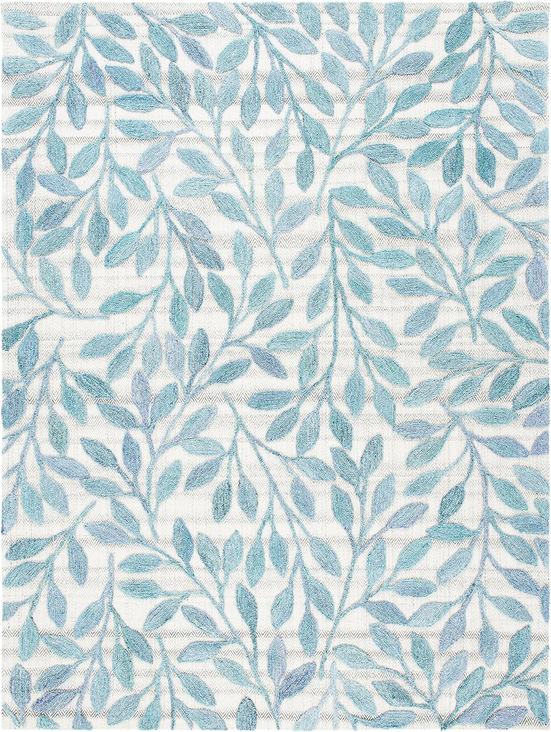 image:imageSAFAVIEH South Hampton Collection 8 x 10 Beige SHA302B Handmade Botanical Wool Area RugBlue